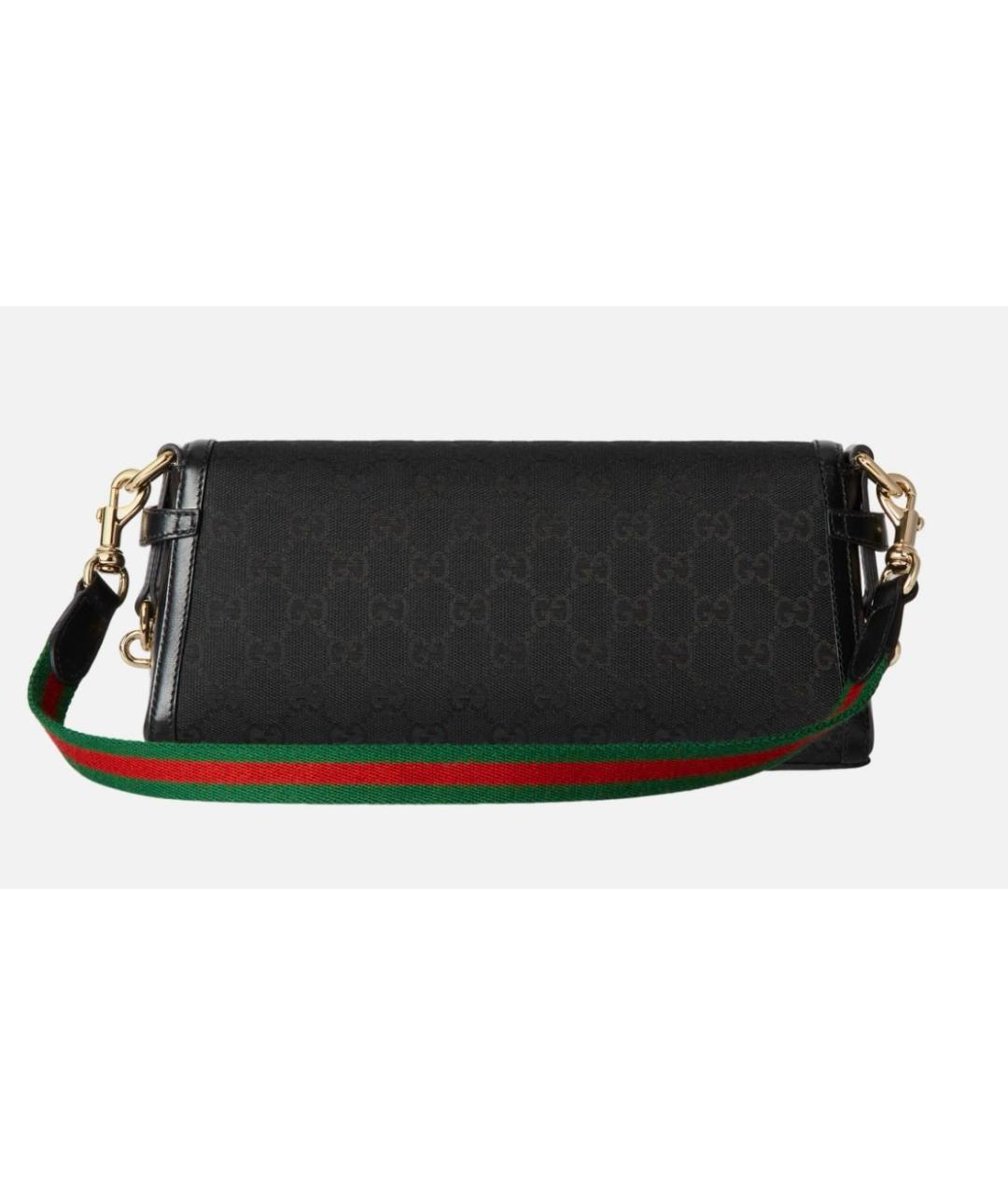 GUCCI Черная кожаная сумка через плечо, фото 8