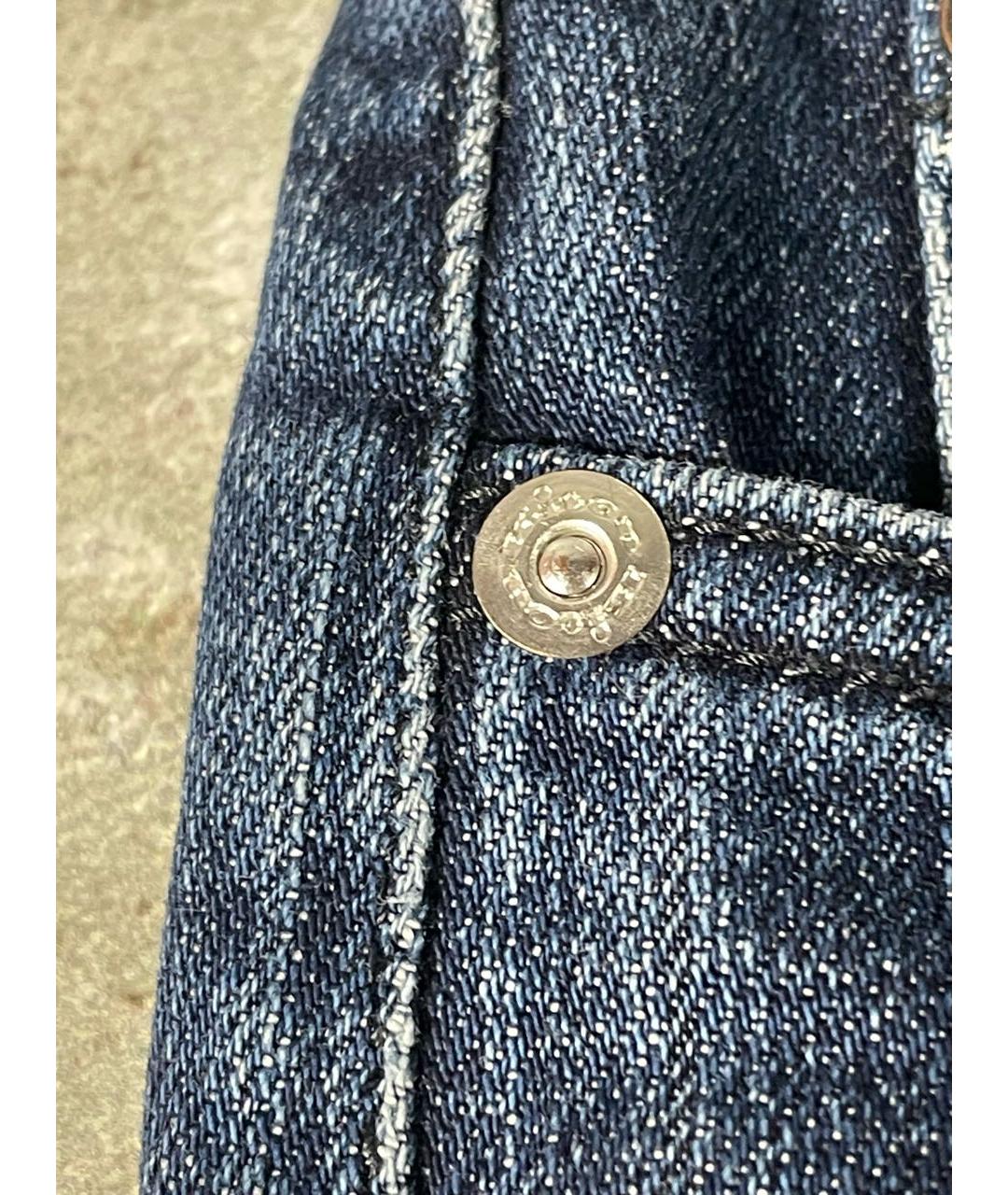 KITON Темно-синие хлопковые прямые джинсы, фото 5