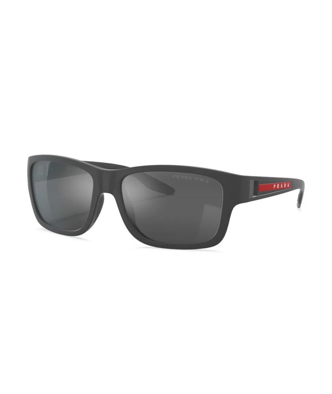 PRADA Черные пластиковые солнцезащитные очки, фото 1
