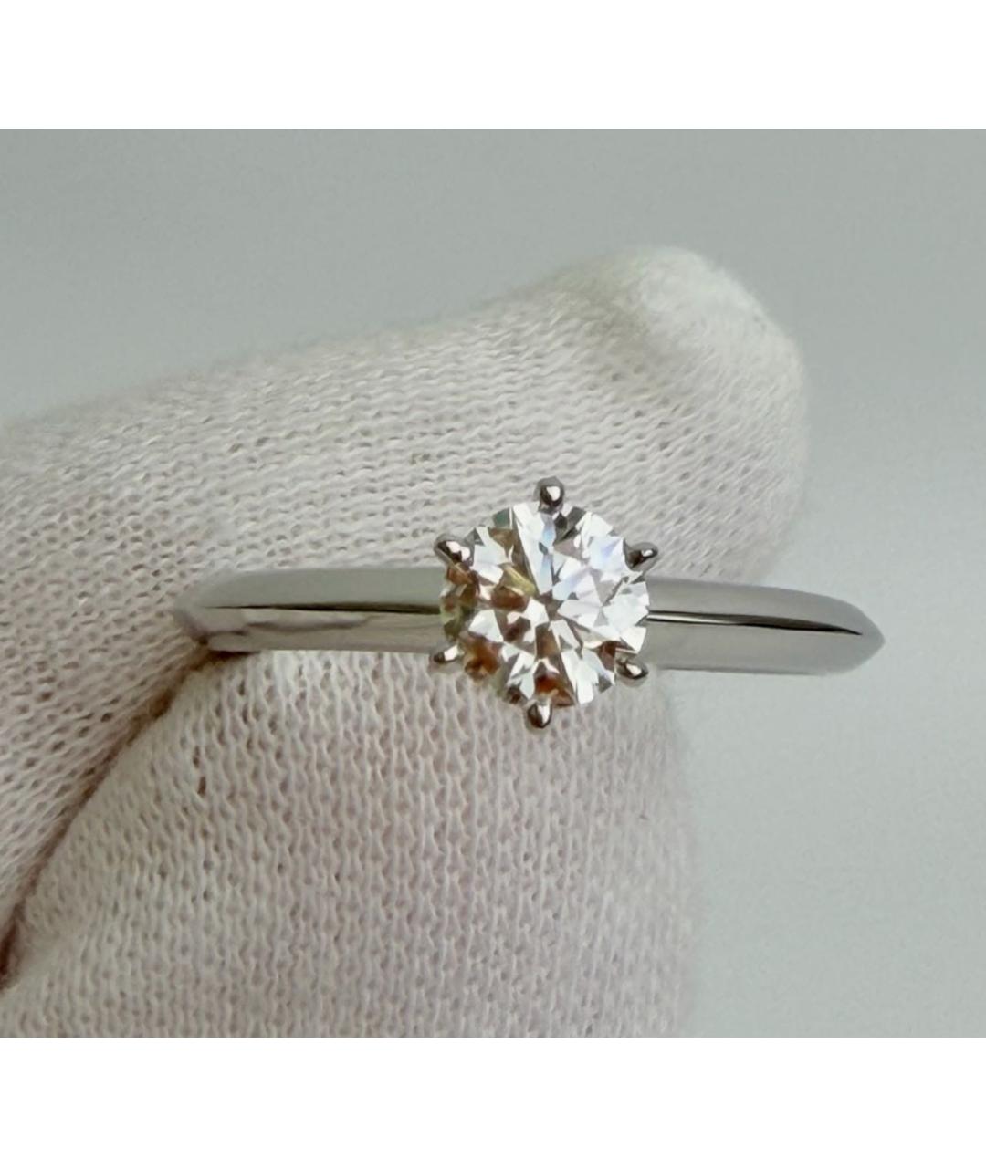 TIFFANY&CO Белое платиновое кольцо, фото 7