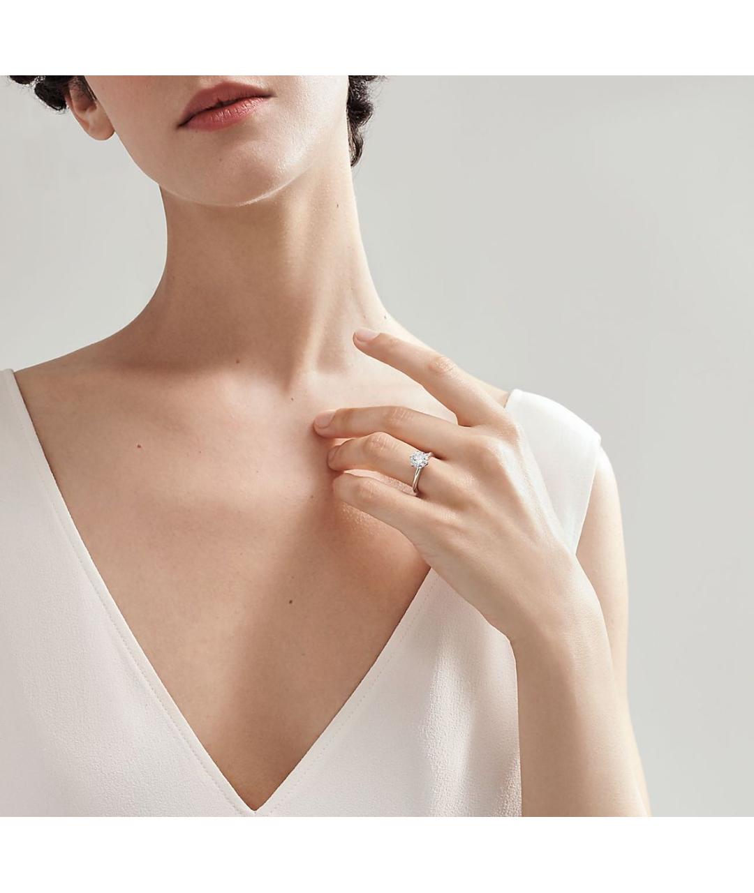 TIFFANY&CO Белое платиновое кольцо, фото 8