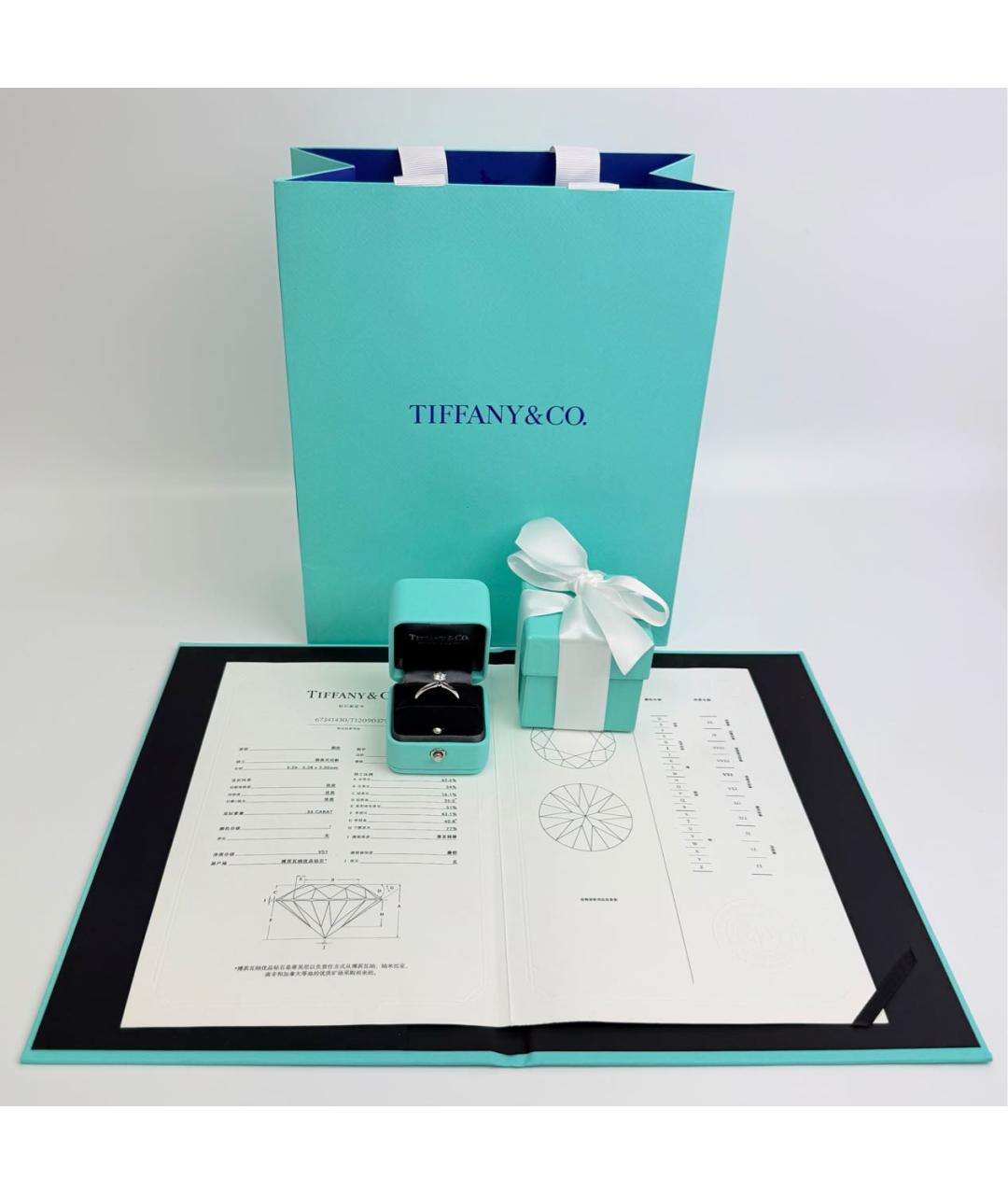 TIFFANY&CO Белое платиновое кольцо, фото 2