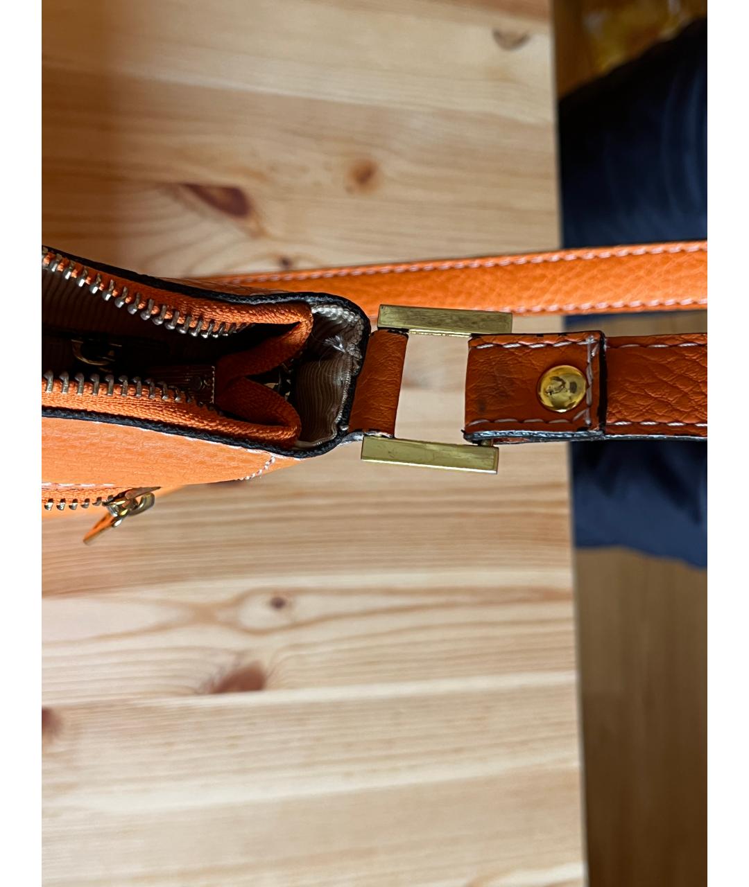 MULBERRY Оранжевая кожаная сумка через плечо, фото 4