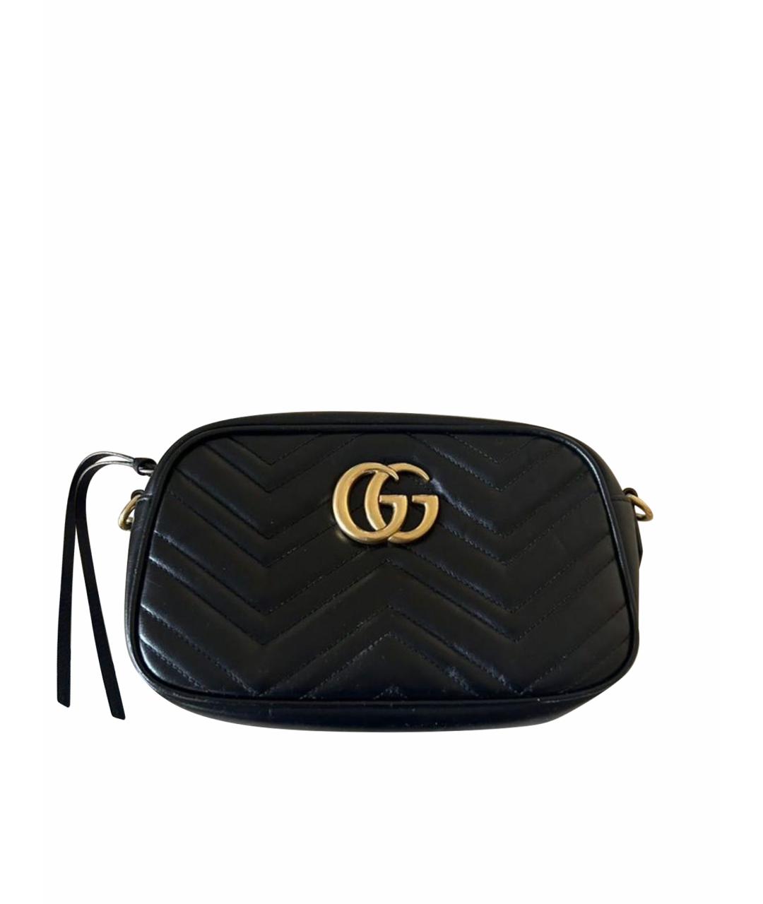 GUCCI Черная кожаная сумка через плечо, фото 1