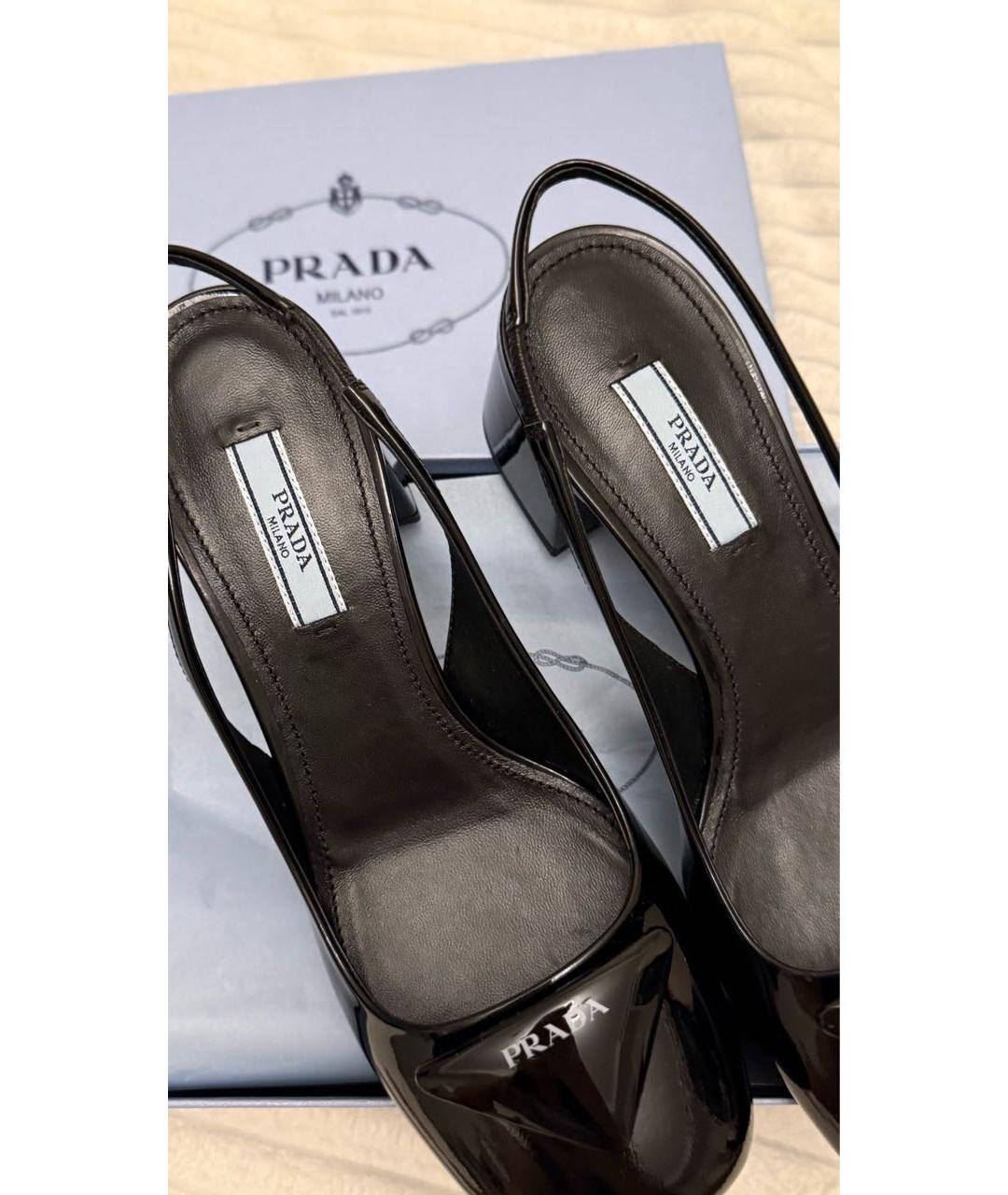 PRADA Черные туфли из лакированной кожи, фото 6