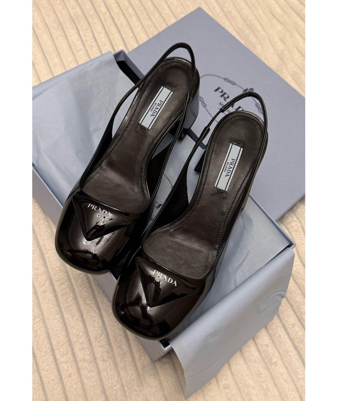 PRADA Черные туфли из лакированной кожи, фото 2