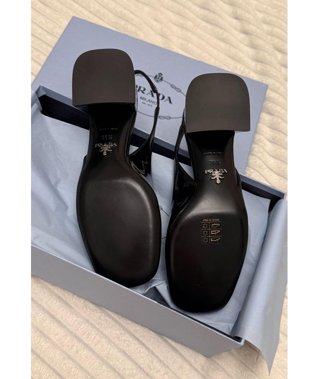 PRADA Черные туфли из лакированной кожи, фото 4