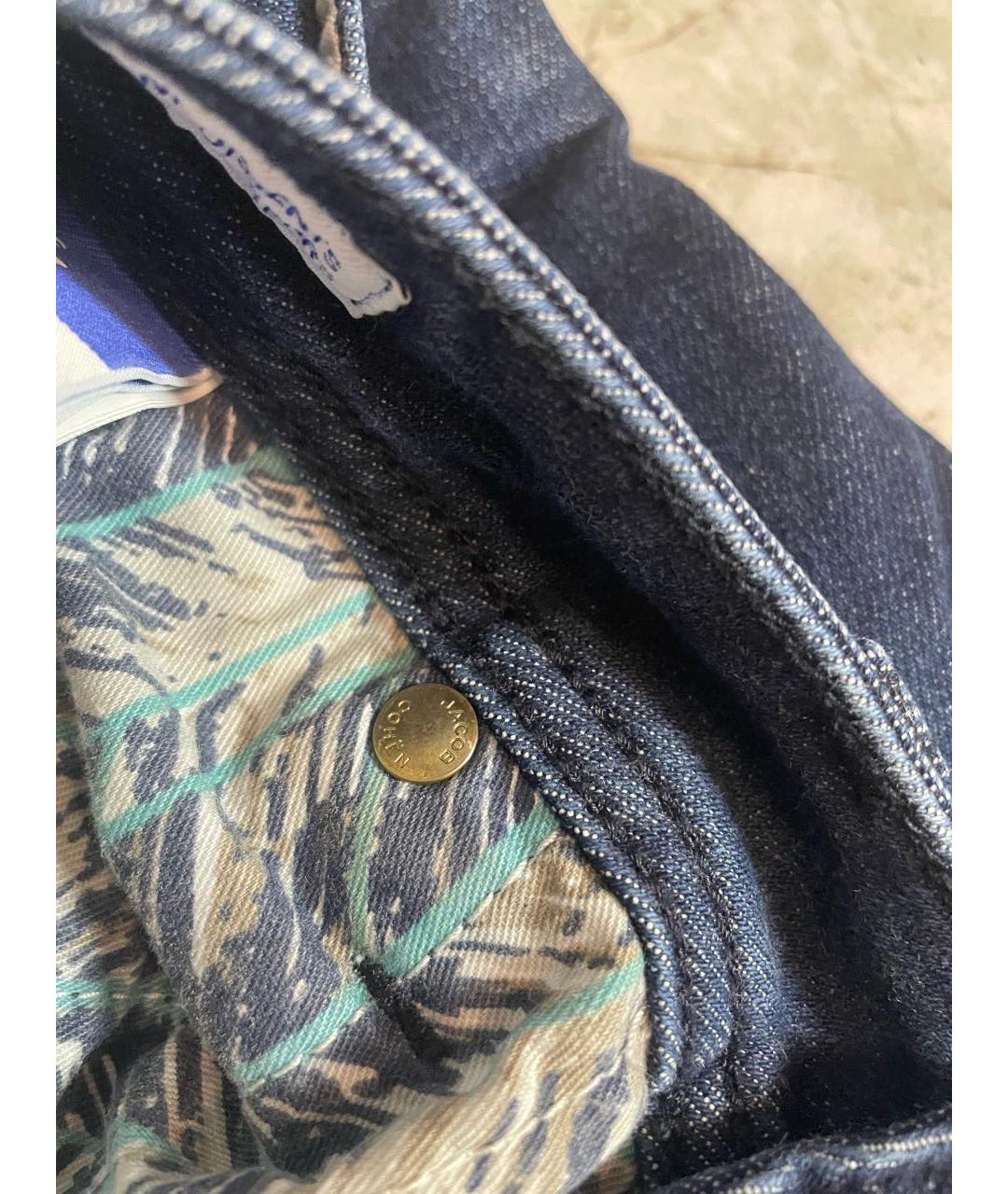 JACOB COHEN Темно-синие хлопковые прямые джинсы, фото 6