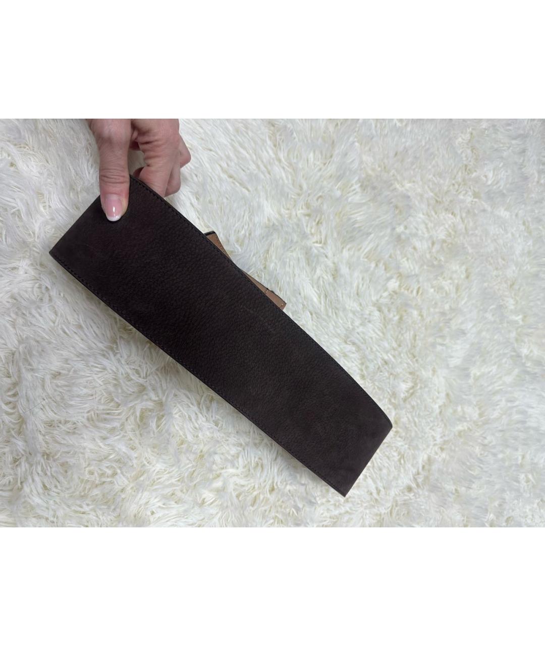 FENDI Коричневый замшевый ремень, фото 6