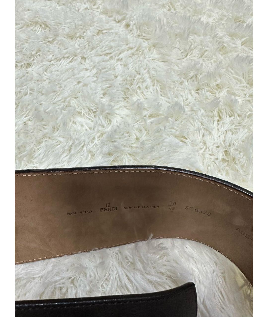 FENDI Коричневый замшевый ремень, фото 3