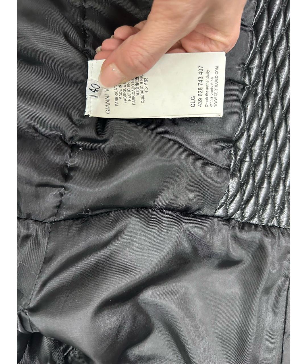 VERSACE COLLECTION Черная кожаная куртка, фото 4