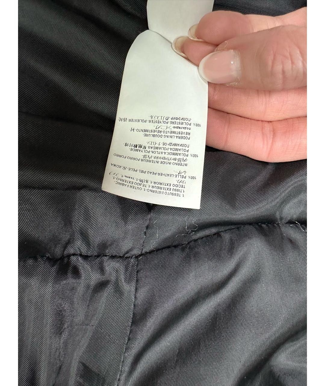 VERSACE COLLECTION Черная кожаная куртка, фото 6