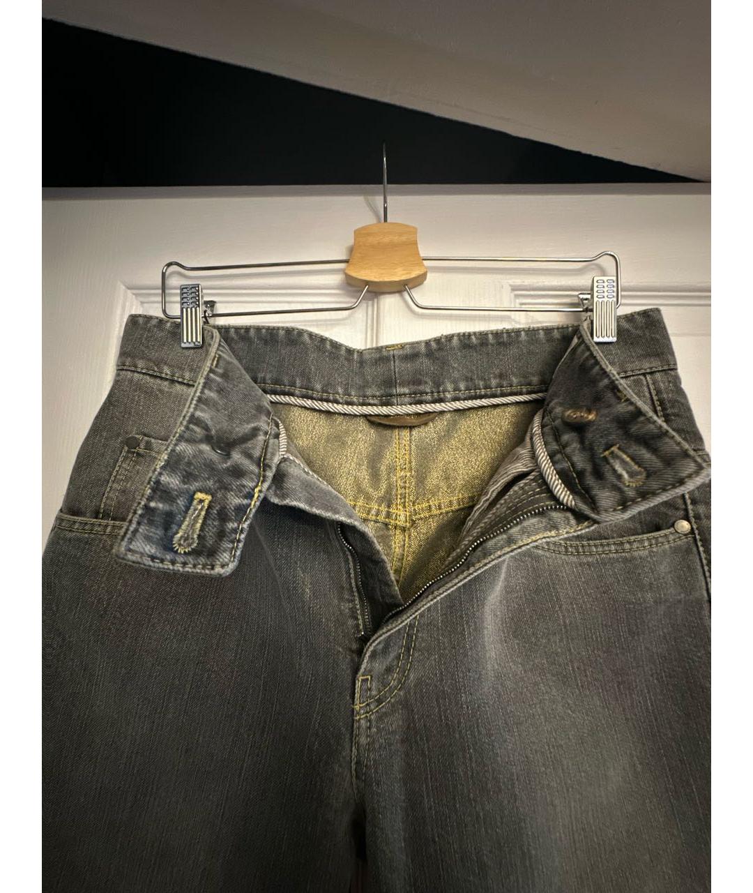 BRUNELLO CUCINELLI Серые хлопковые прямые джинсы, фото 3