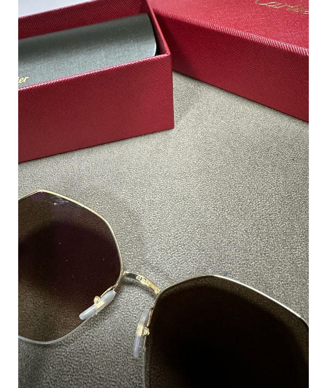 CARTIER Коричневые солнцезащитные очки, фото 4