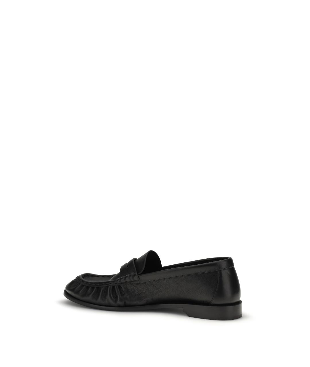 SAINT LAURENT Черные кожаные лоферы, фото 3