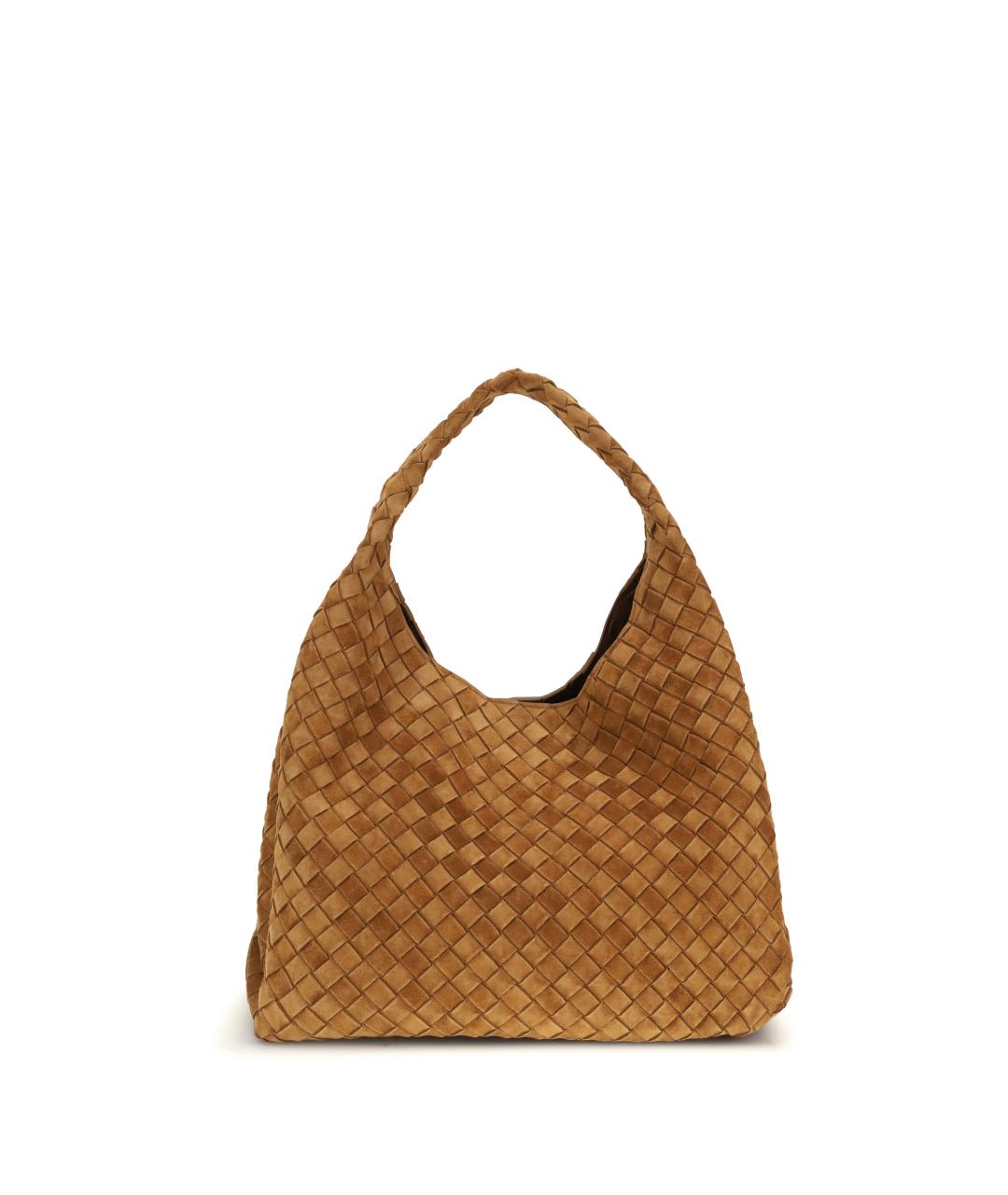 BOTTEGA VENETA Коричневая замшевая сумка тоут, фото 1