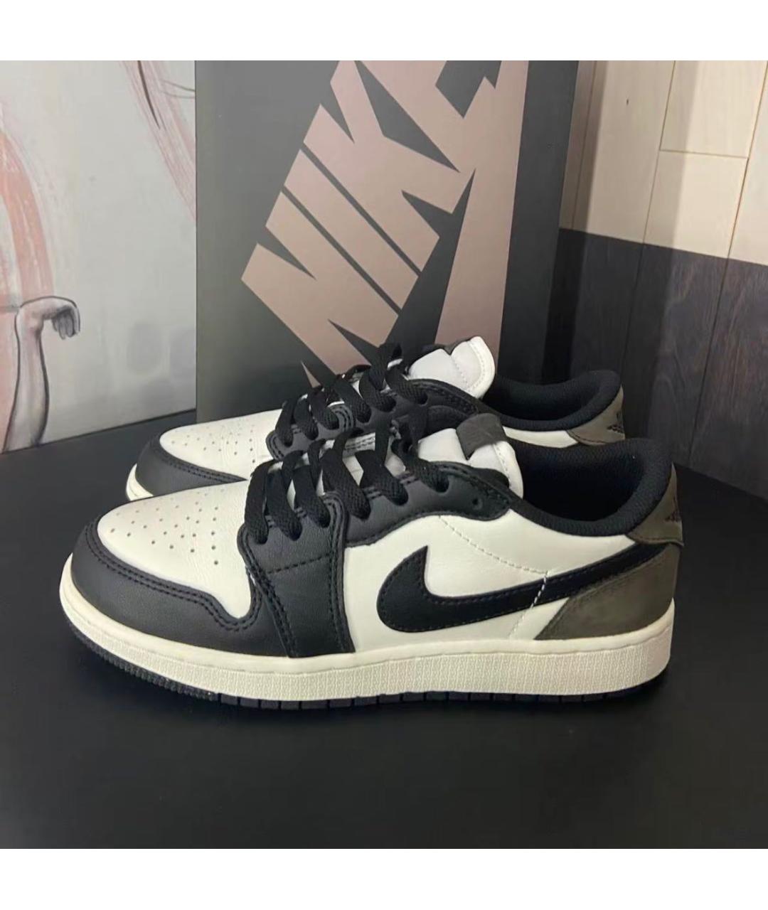 JORDAN Коричневые кожаные кеды, фото 2