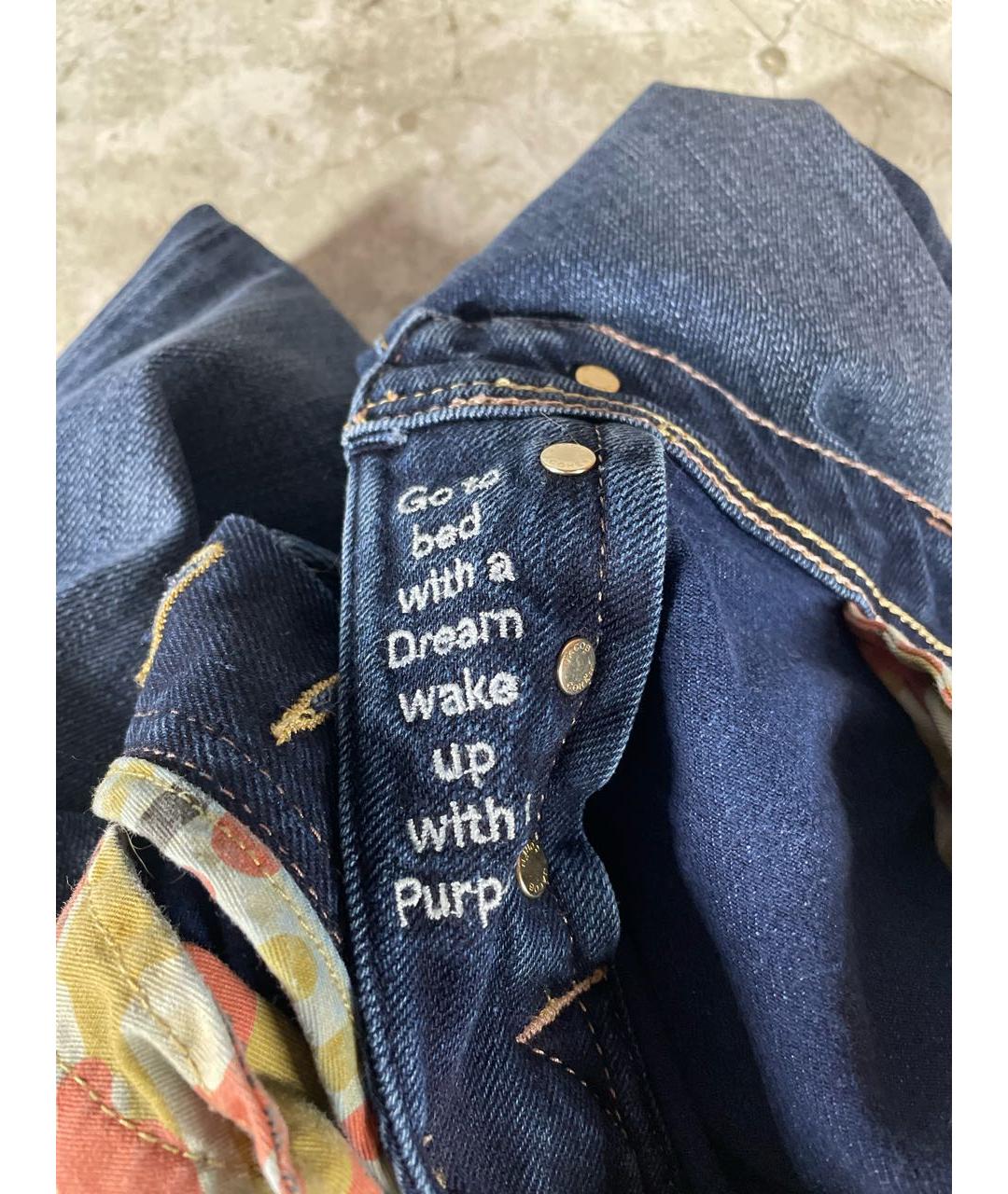 JACOB COHEN Темно-синие хлопковые прямые джинсы, фото 4