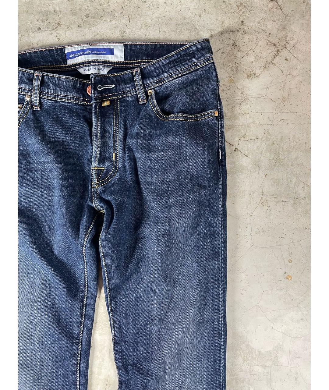 JACOB COHEN Темно-синие хлопковые прямые джинсы, фото 3