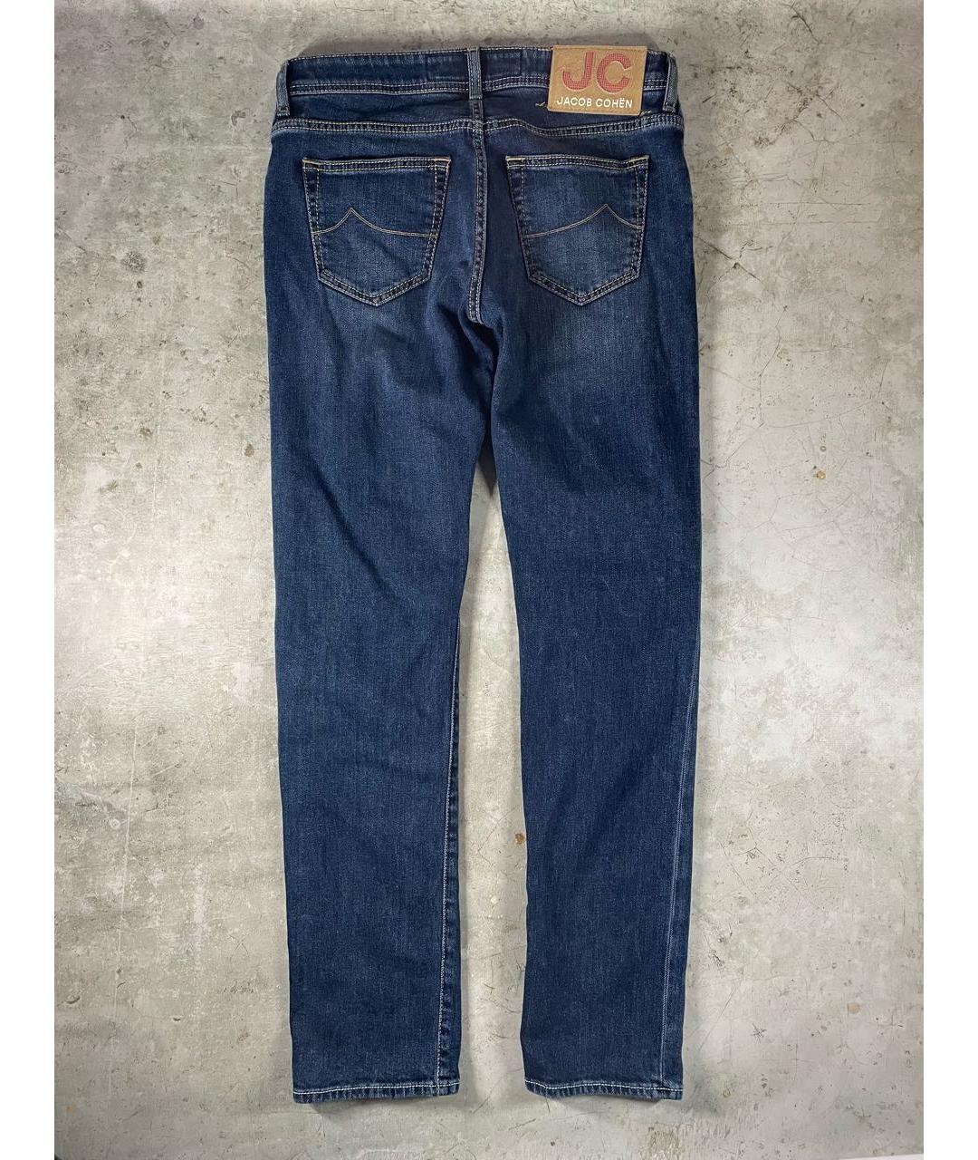 JACOB COHEN Темно-синие хлопковые прямые джинсы, фото 2