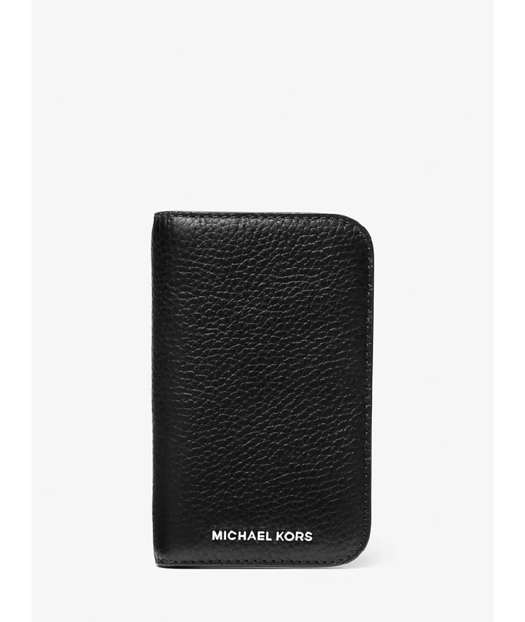 MICHAEL KORS Черный кожаный кошелек, фото 7
