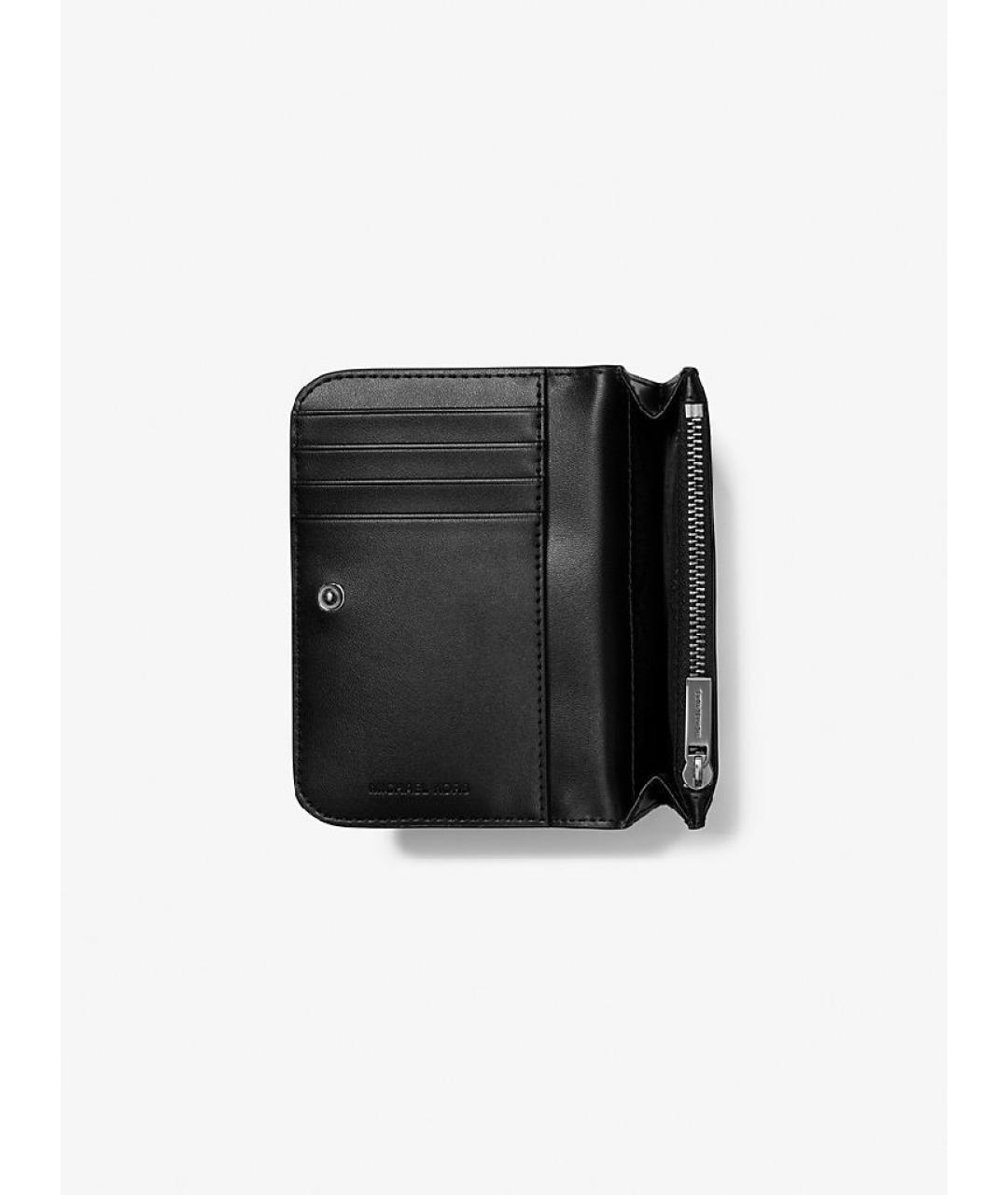 MICHAEL KORS Черный кожаный кошелек, фото 2