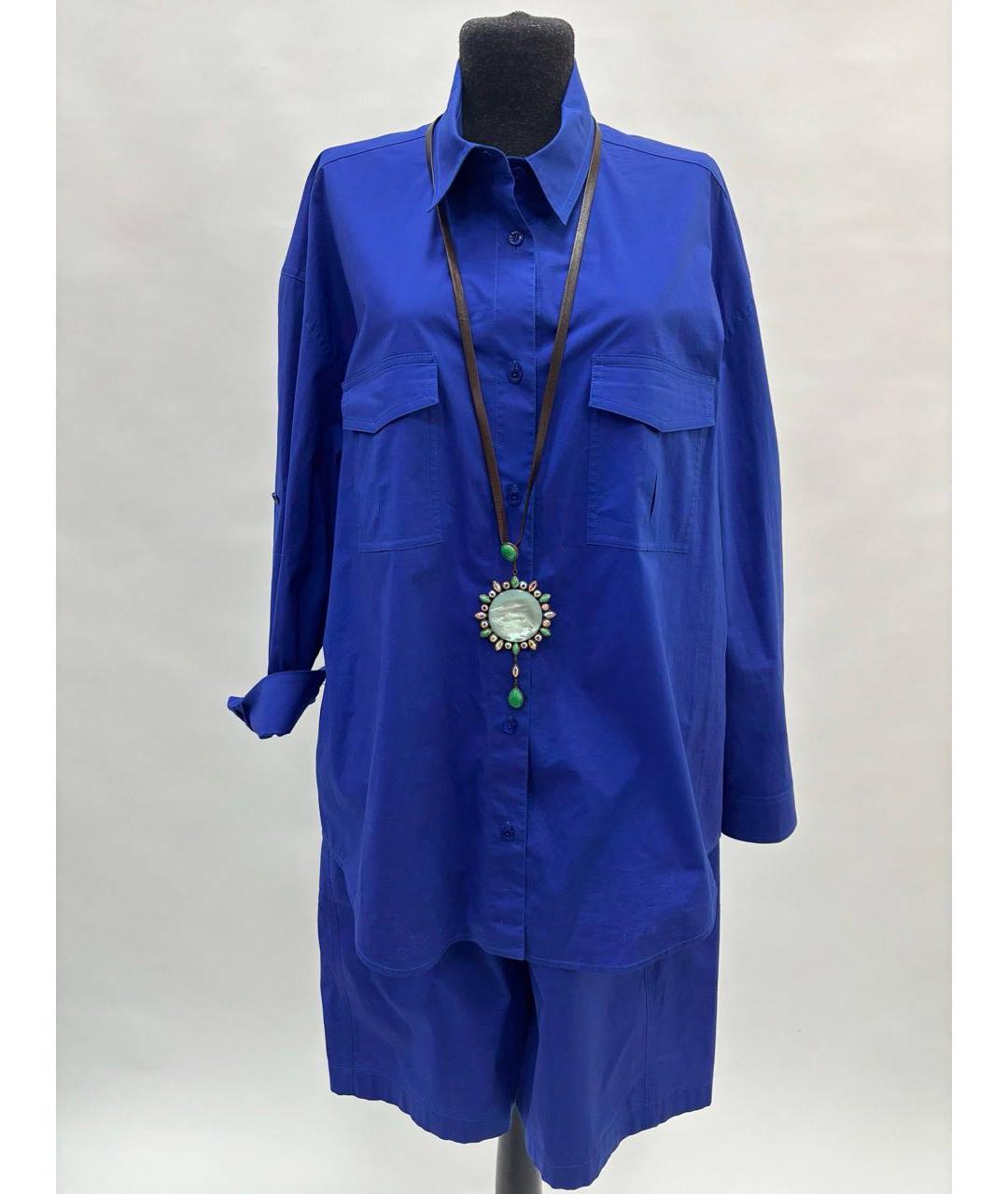 ALEXANDRE VAUTHIER Синий хлопковый костюм с брюками, фото 7