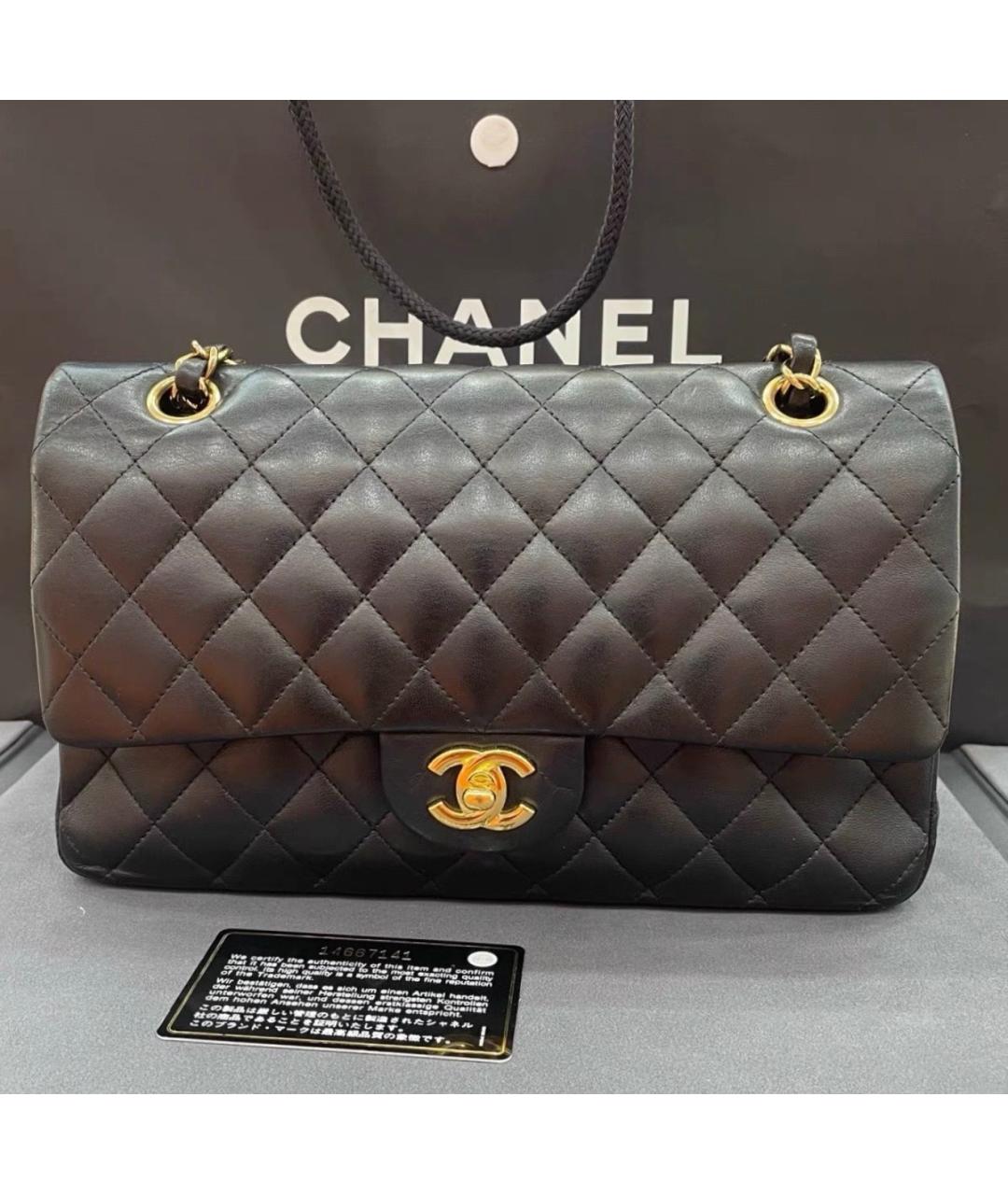 CHANEL Черная кожаная сумка через плечо, фото 2