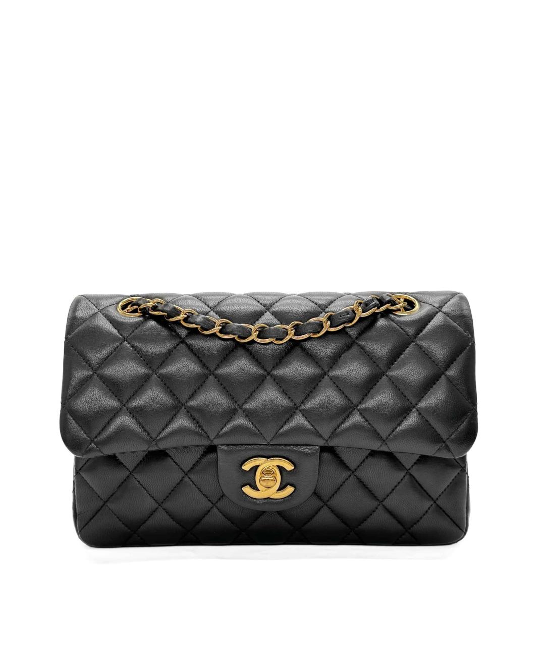 CHANEL Черная кожаная сумка через плечо, фото 5