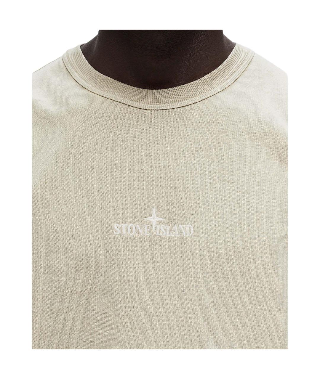 STONE ISLAND Серая футболка, фото 4