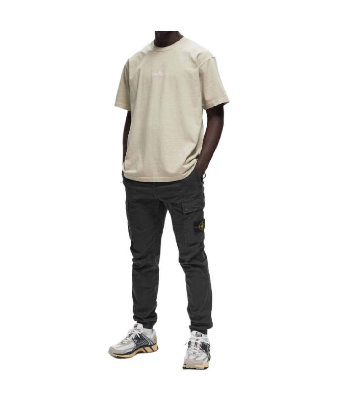 STONE ISLAND Серая футболка, фото 3