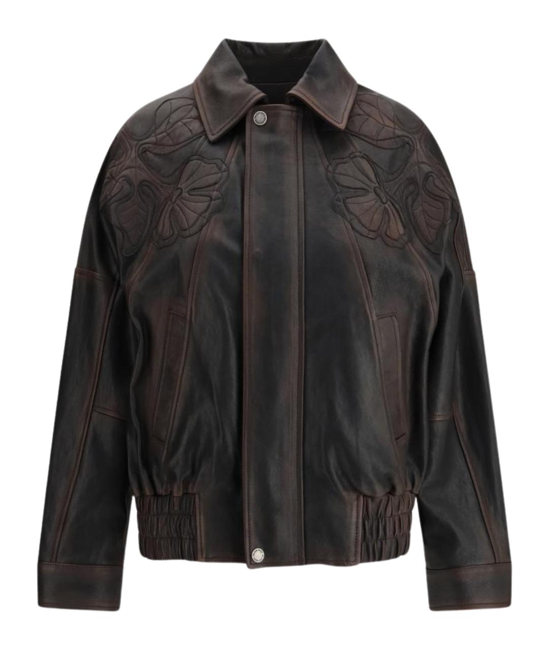 GOLDEN GOOSE DELUXE BRAND Коричневая кожаная куртка, фото 1