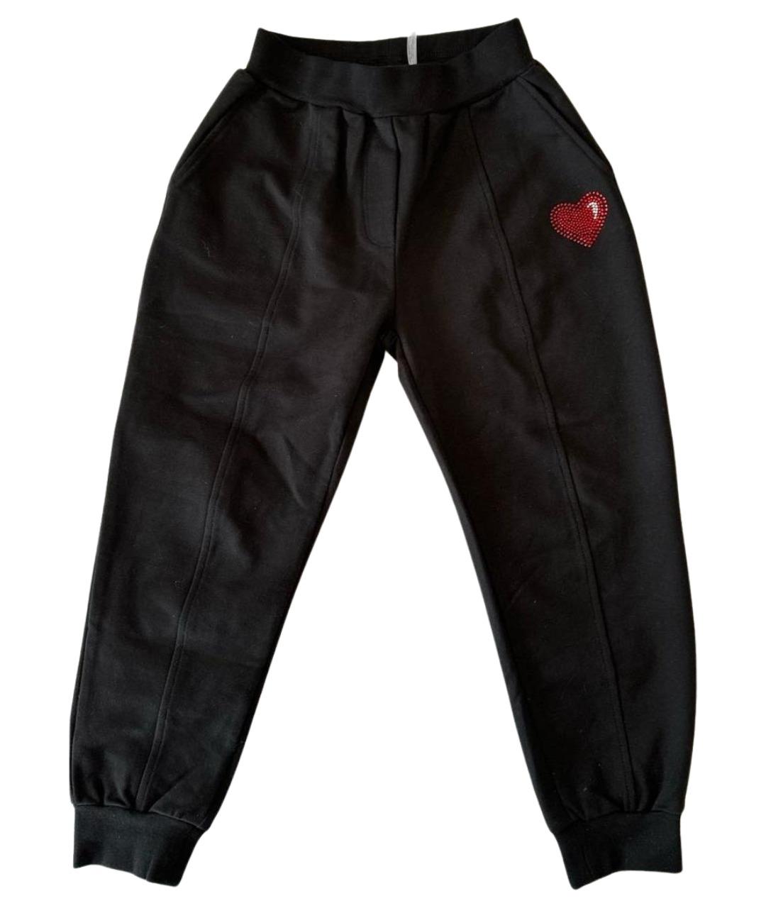 MONNALISA Черные хлопковые брюки и шорты, фото 1