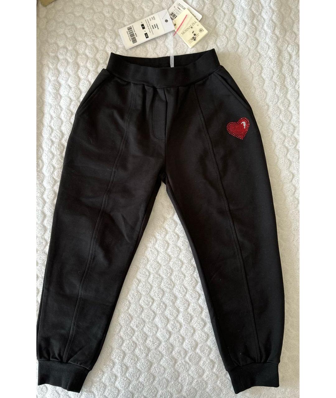 MONNALISA Черные хлопковые брюки и шорты, фото 5