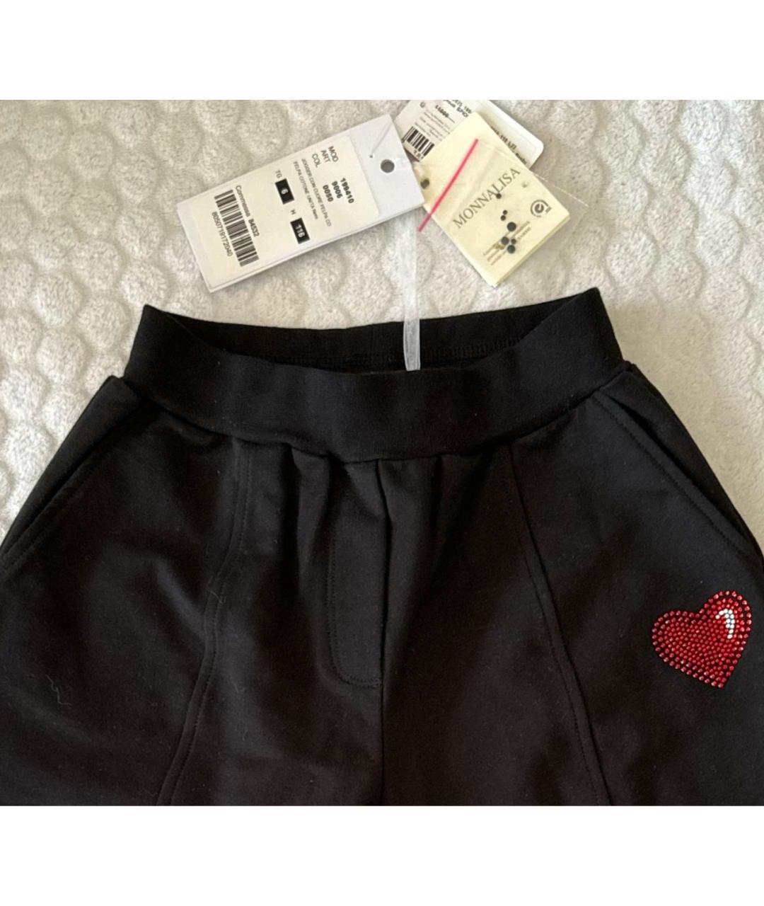 MONNALISA Черные хлопковые брюки и шорты, фото 4