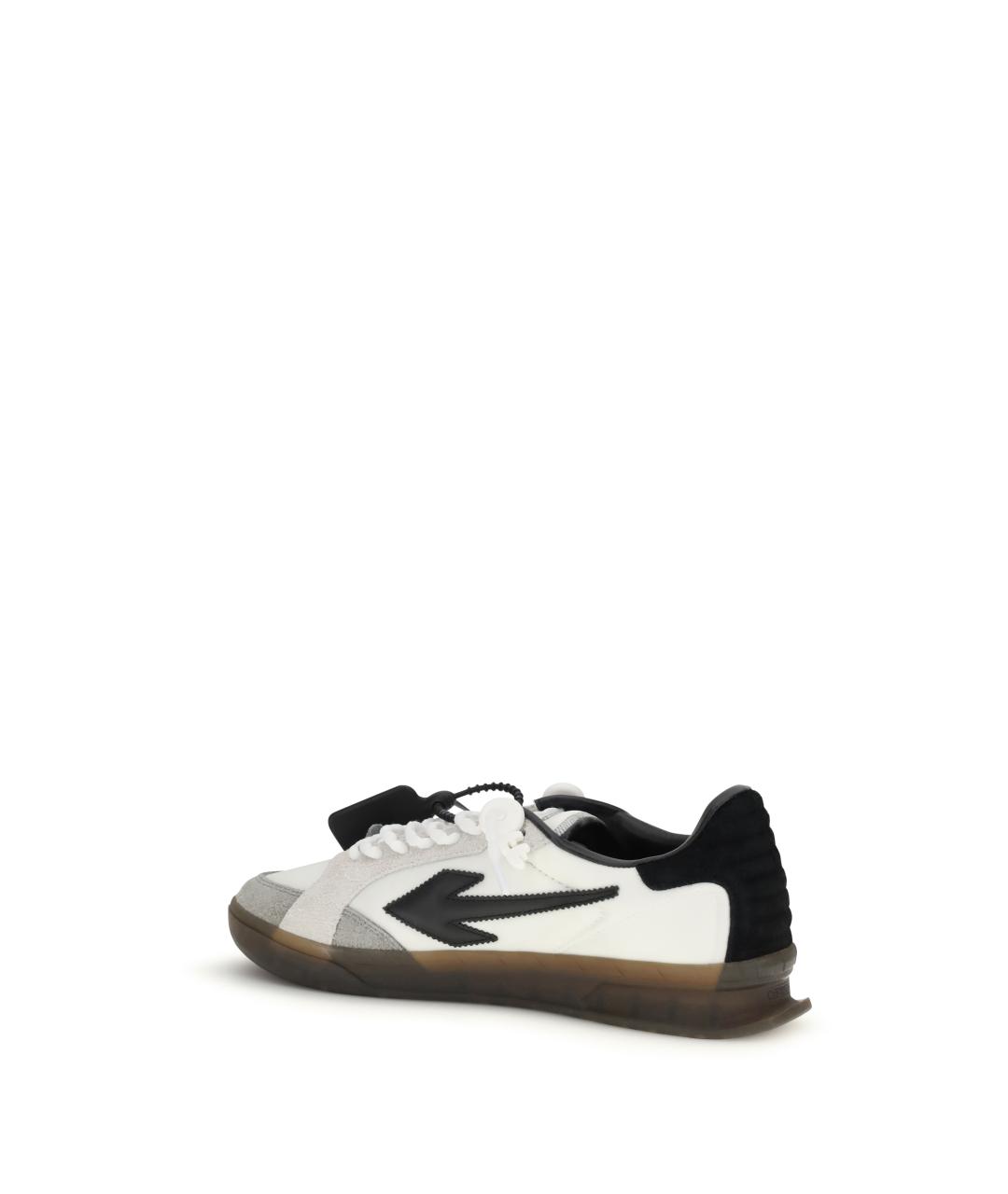 OFF-WHITE Белые кожаные низкие кроссовки / кеды, фото 3