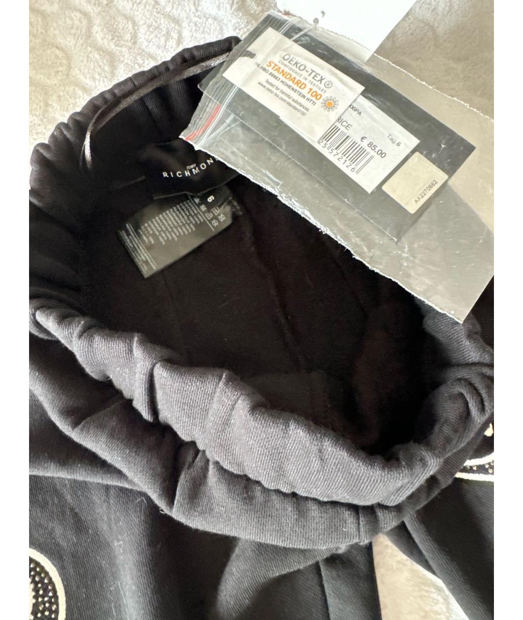 JOHN RICHMOND Черные хлопковые брюки и шорты, фото 3