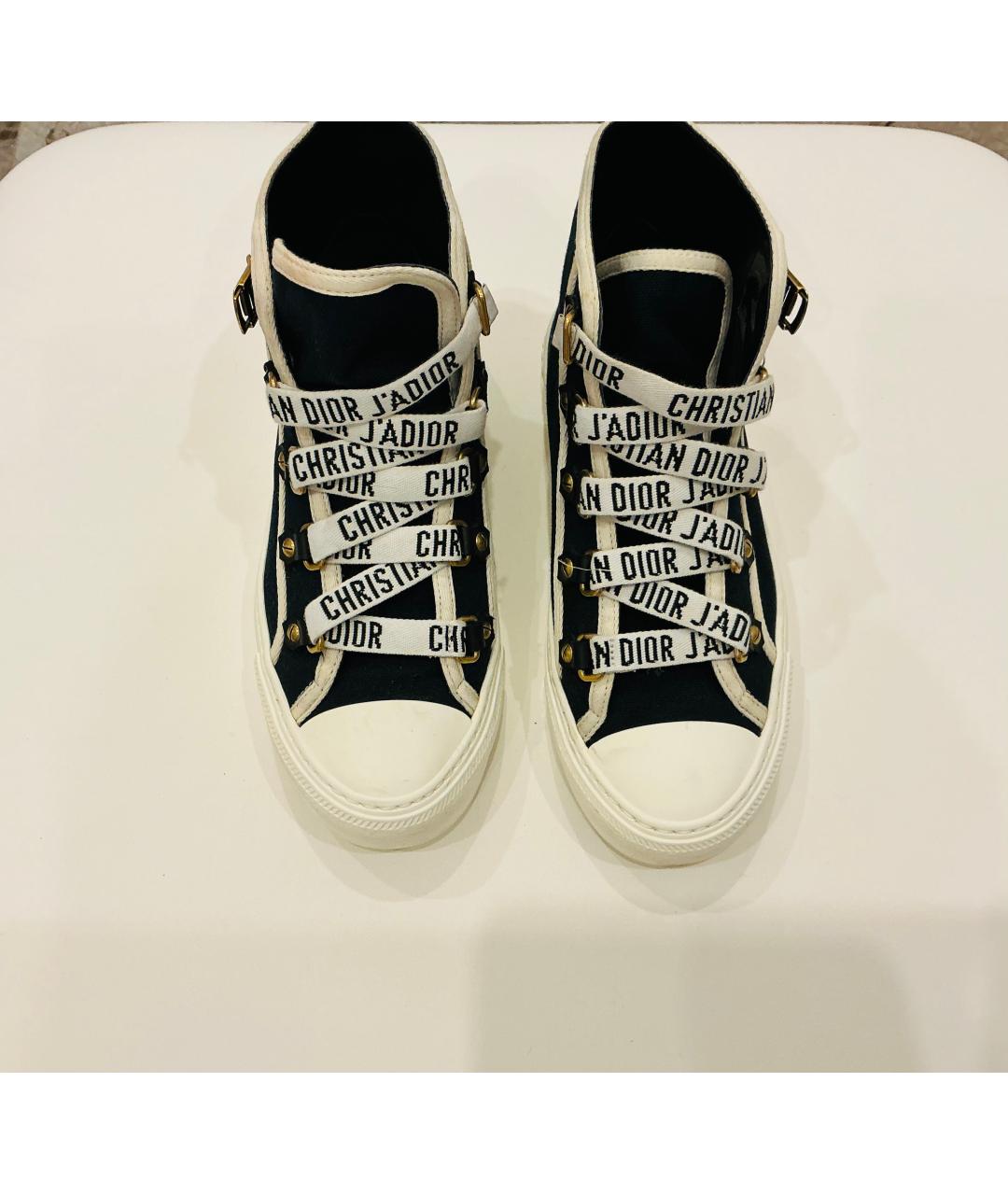 CHRISTIAN DIOR Черные текстильные кеды, фото 2