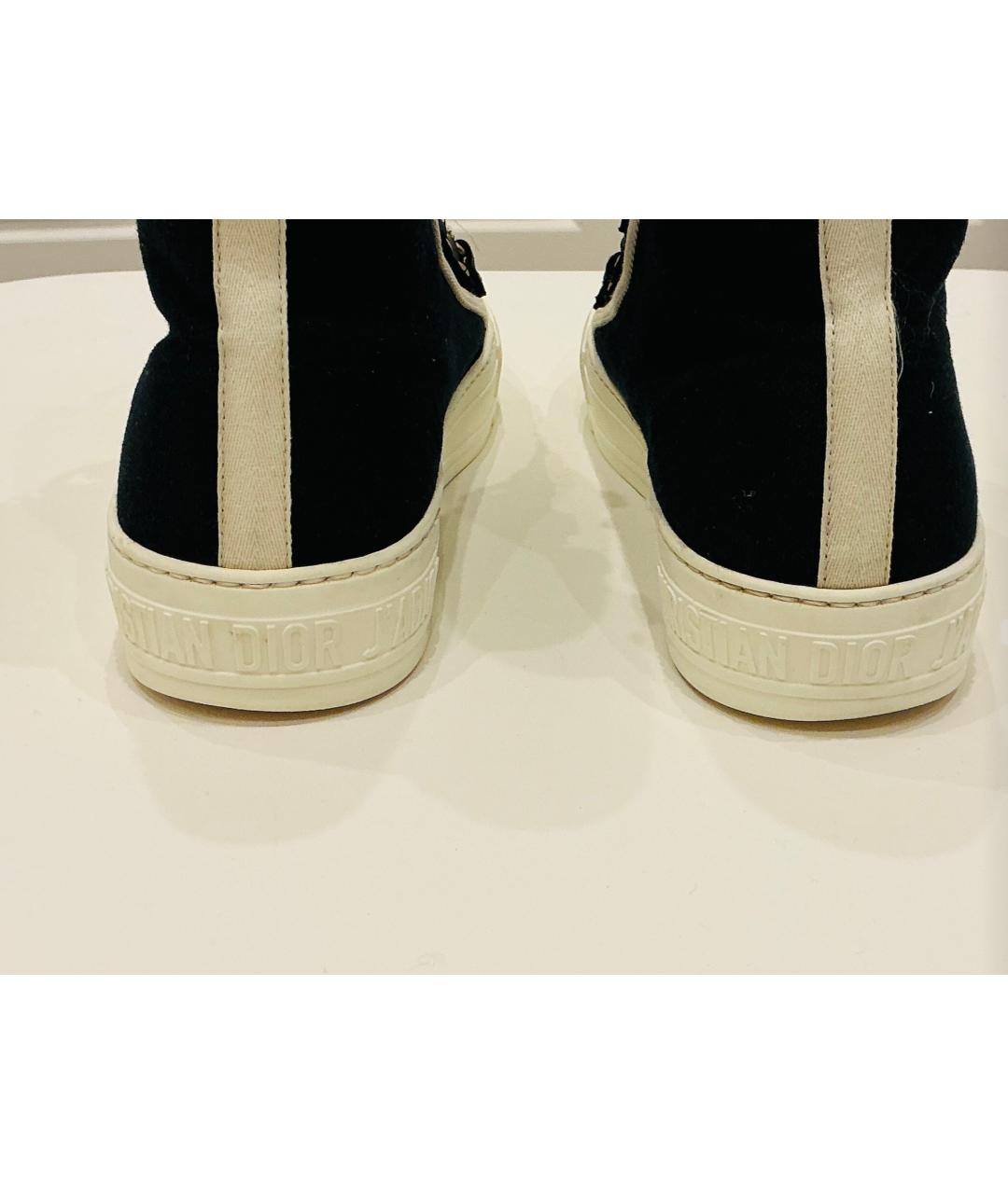CHRISTIAN DIOR Черные текстильные кеды, фото 8