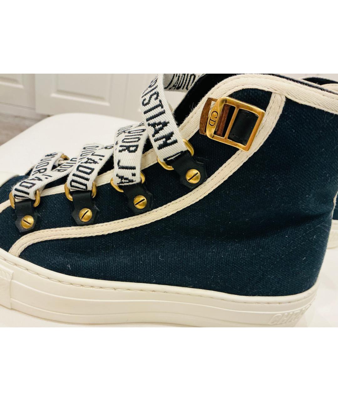 CHRISTIAN DIOR Черные текстильные кеды, фото 6