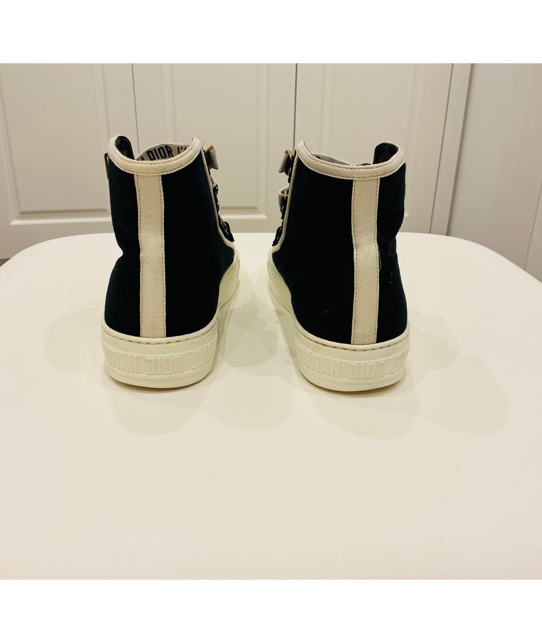 CHRISTIAN DIOR Черные текстильные кеды, фото 5