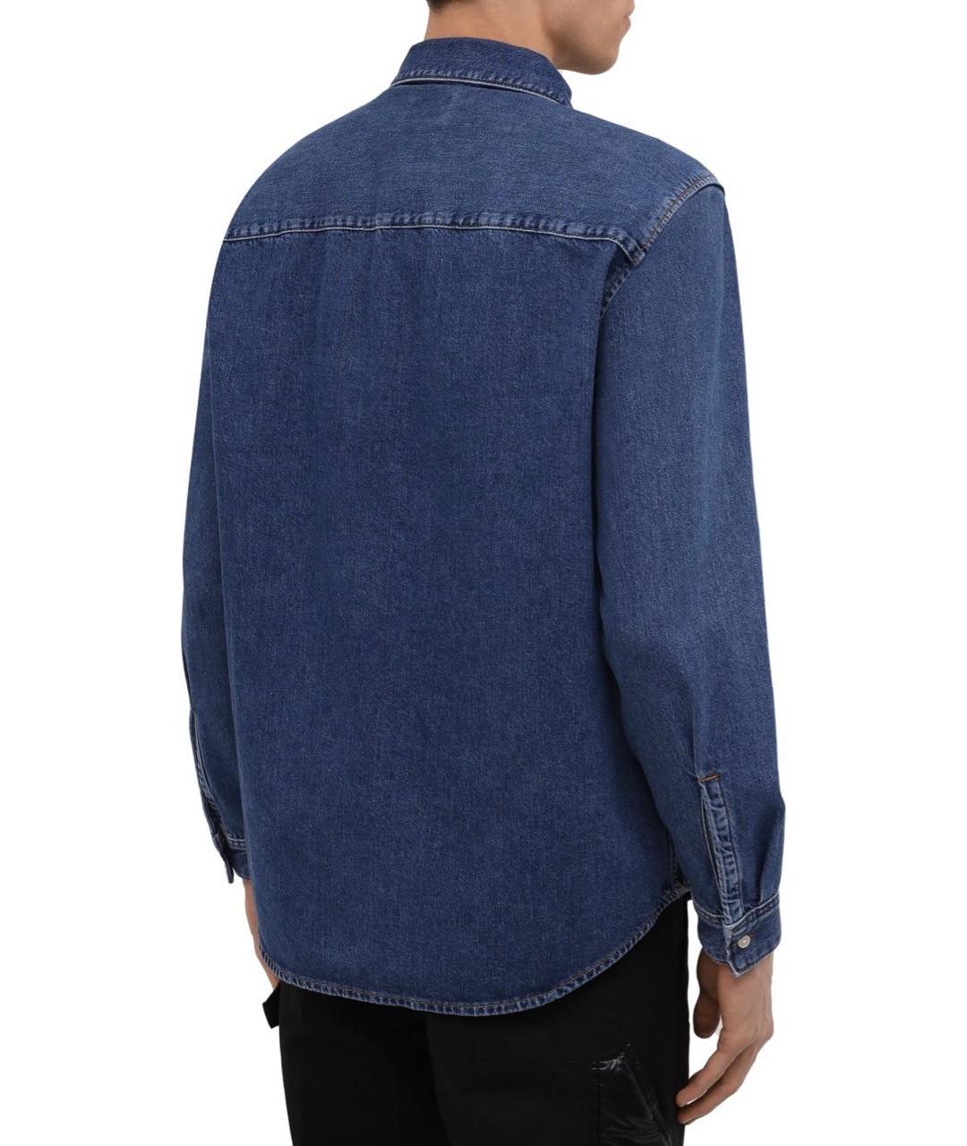 DIESEL Синяя хлопковая кэжуал рубашка, фото 2