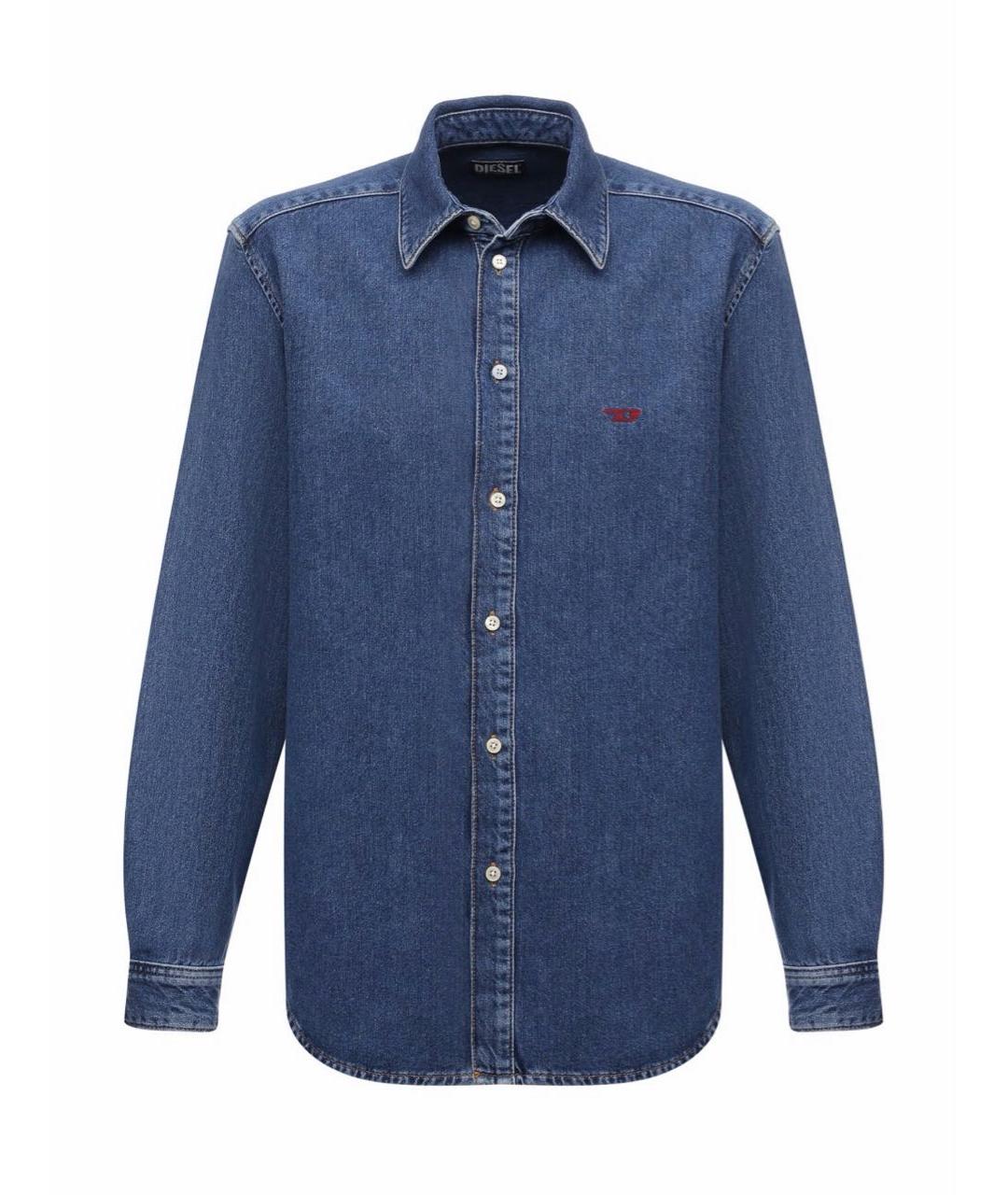 DIESEL Синяя хлопковая кэжуал рубашка, фото 1