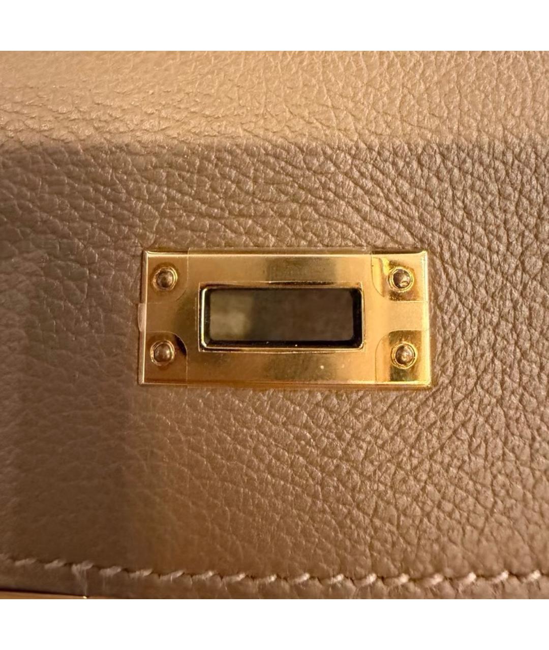 HERMES Коричневая кожаная сумка через плечо, фото 4