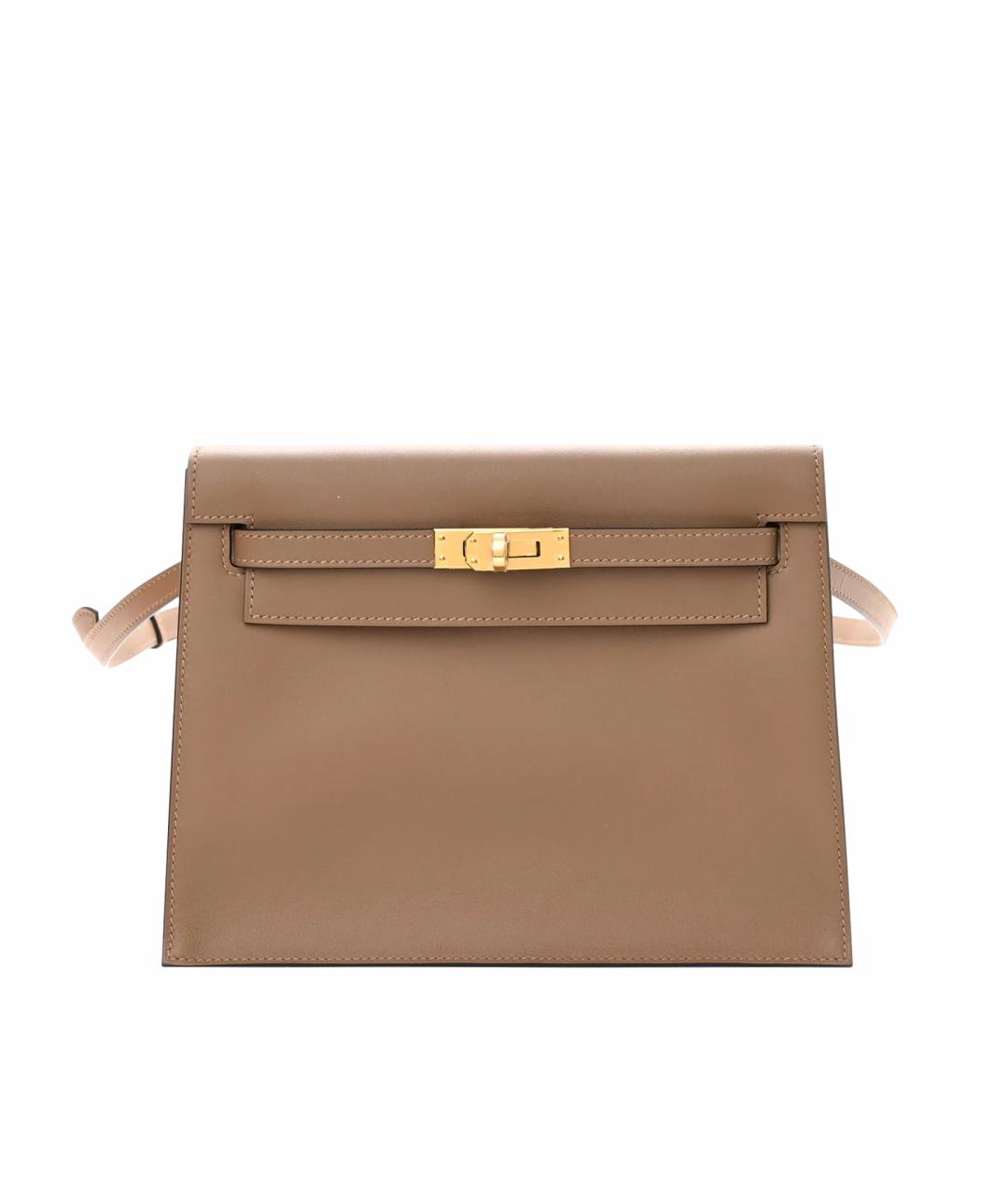 HERMES Коричневая кожаная сумка через плечо, фото 1