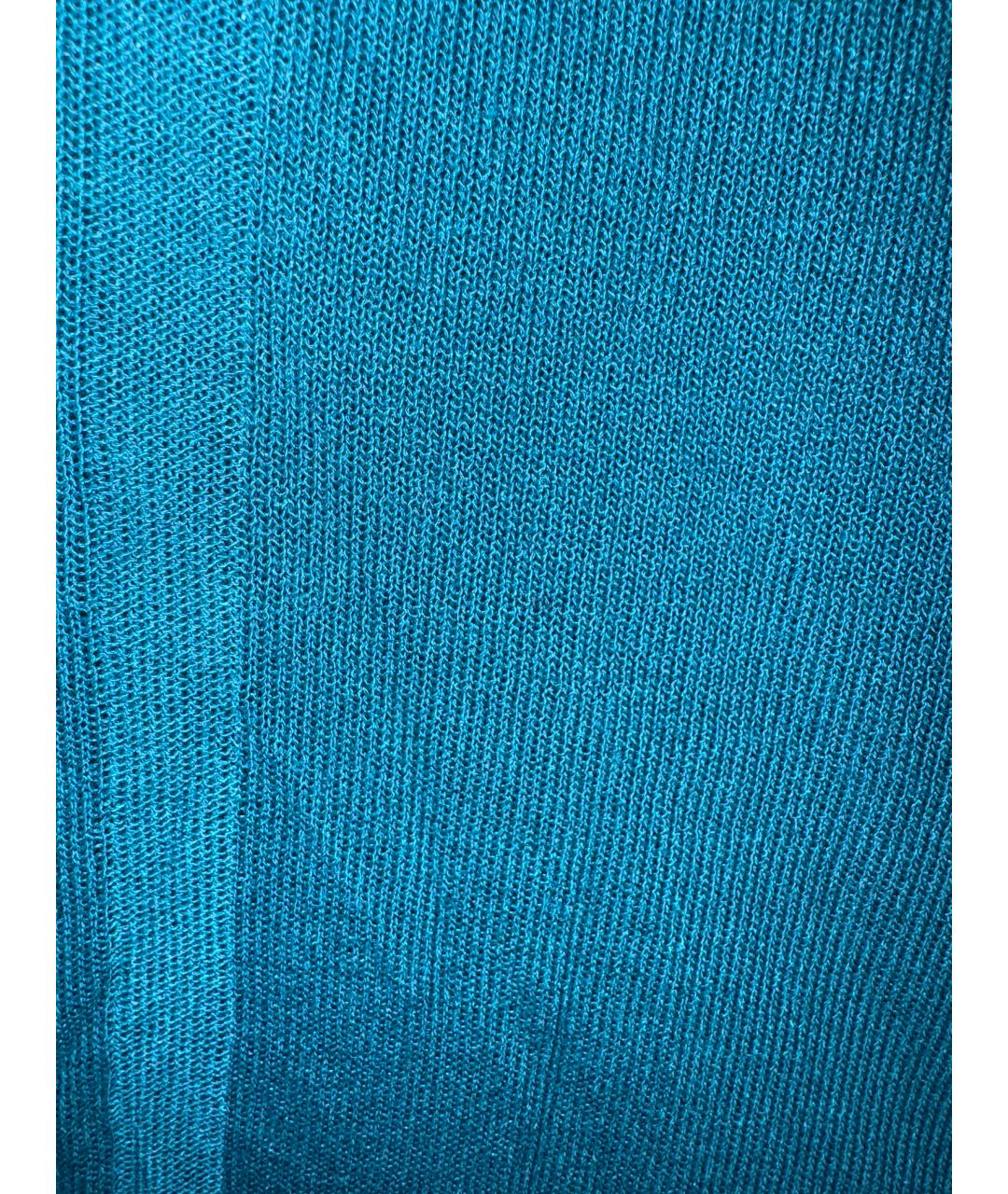 ZILLI Бирюзовое хлопковое поло с коротким рукавом, фото 4