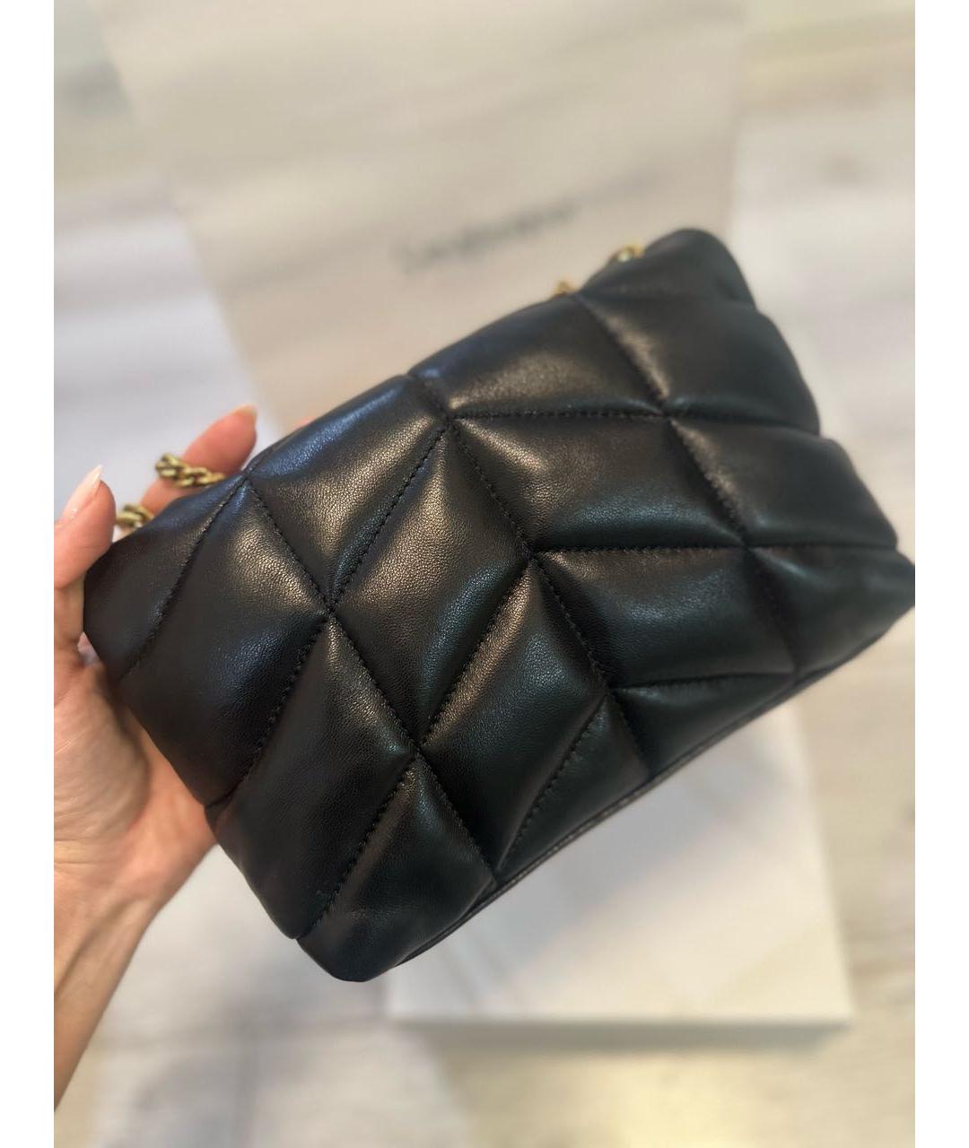 SAINT LAURENT Черная кожаная сумка через плечо, фото 3