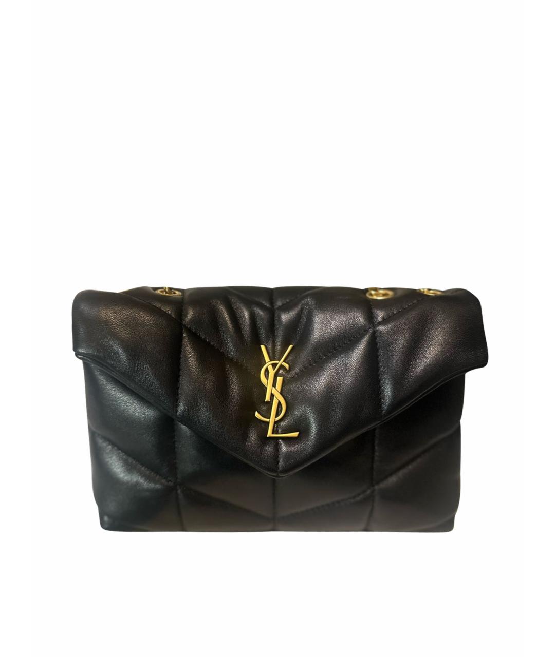 SAINT LAURENT Черная кожаная сумка через плечо, фото 1