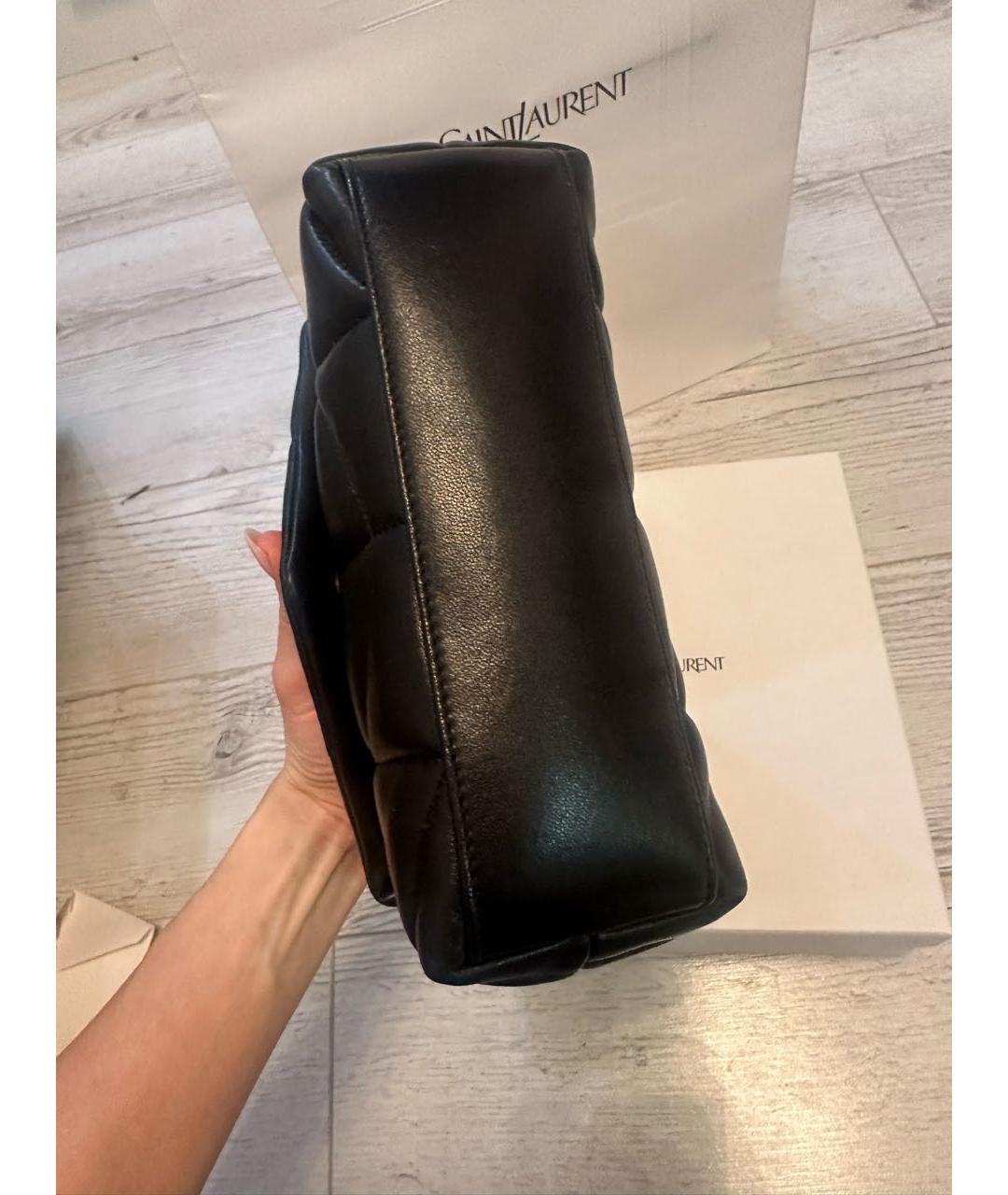 SAINT LAURENT Черная кожаная сумка через плечо, фото 7