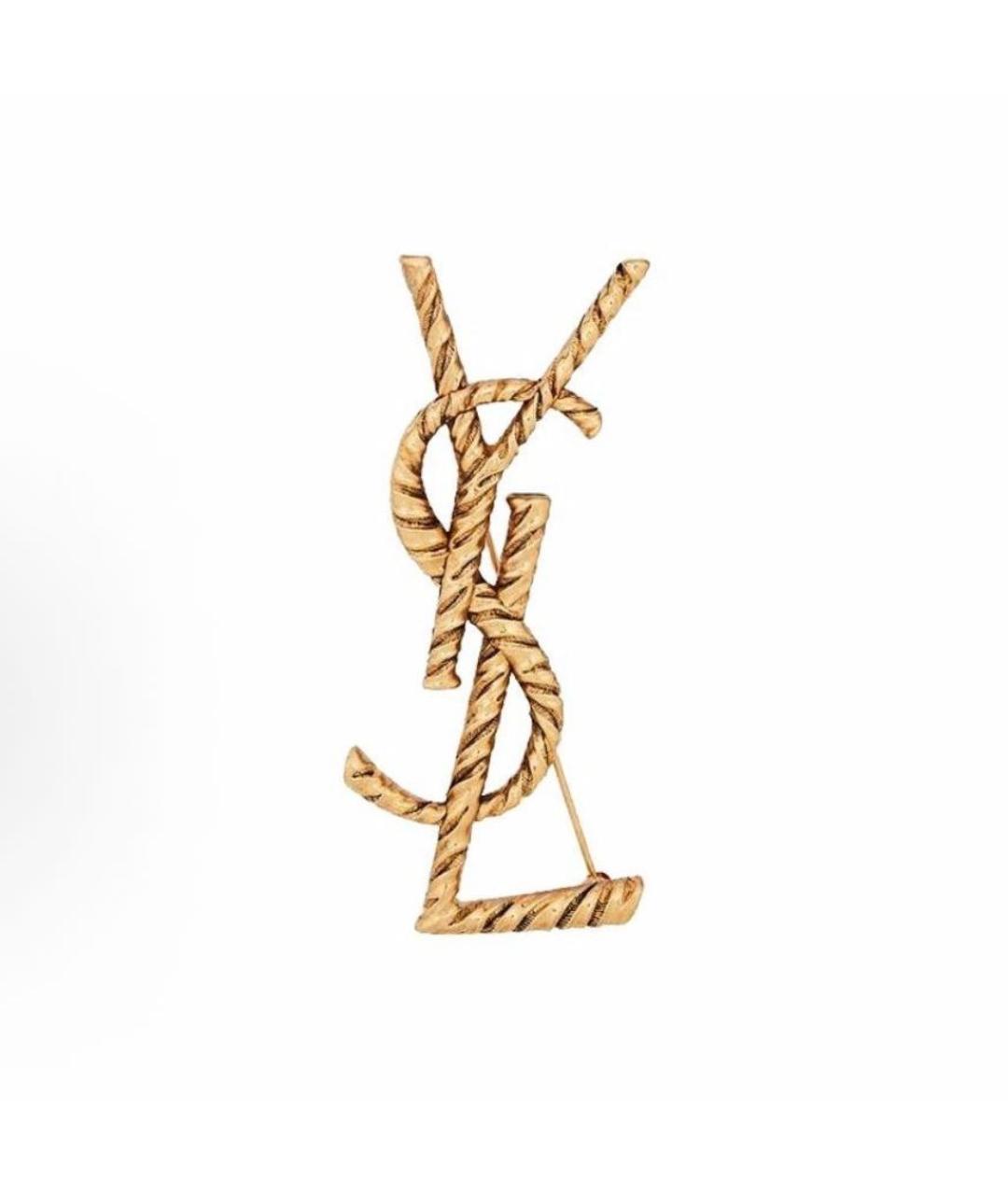 SAINT LAURENT Золотая металлическая булавка / брошь, фото 5